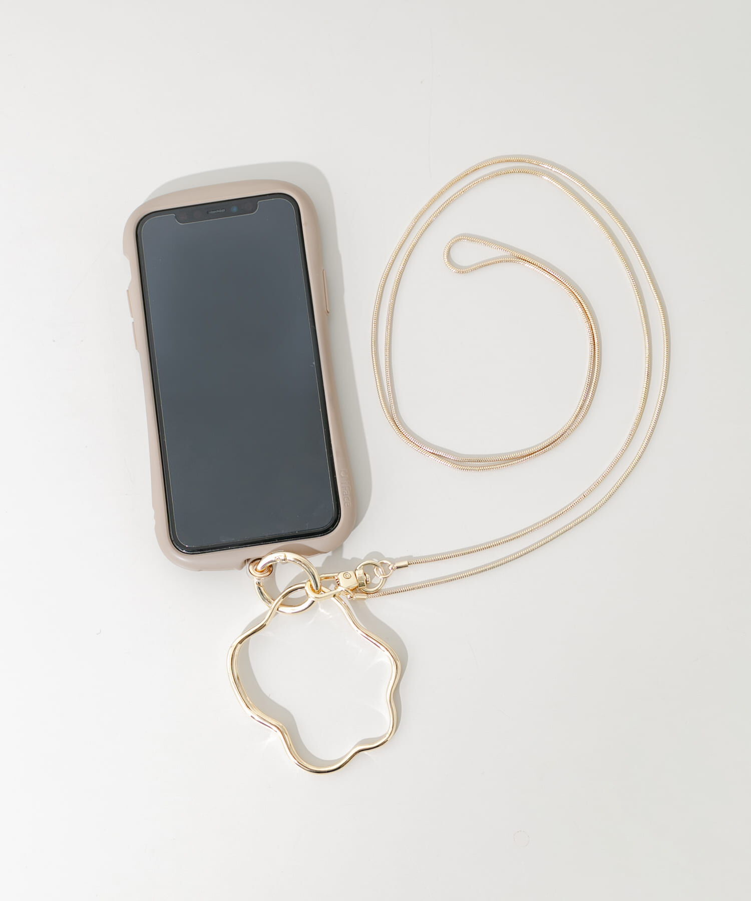SMELLY「スネークチェーンマルチショルダー」|モバイルケース|ゴールド