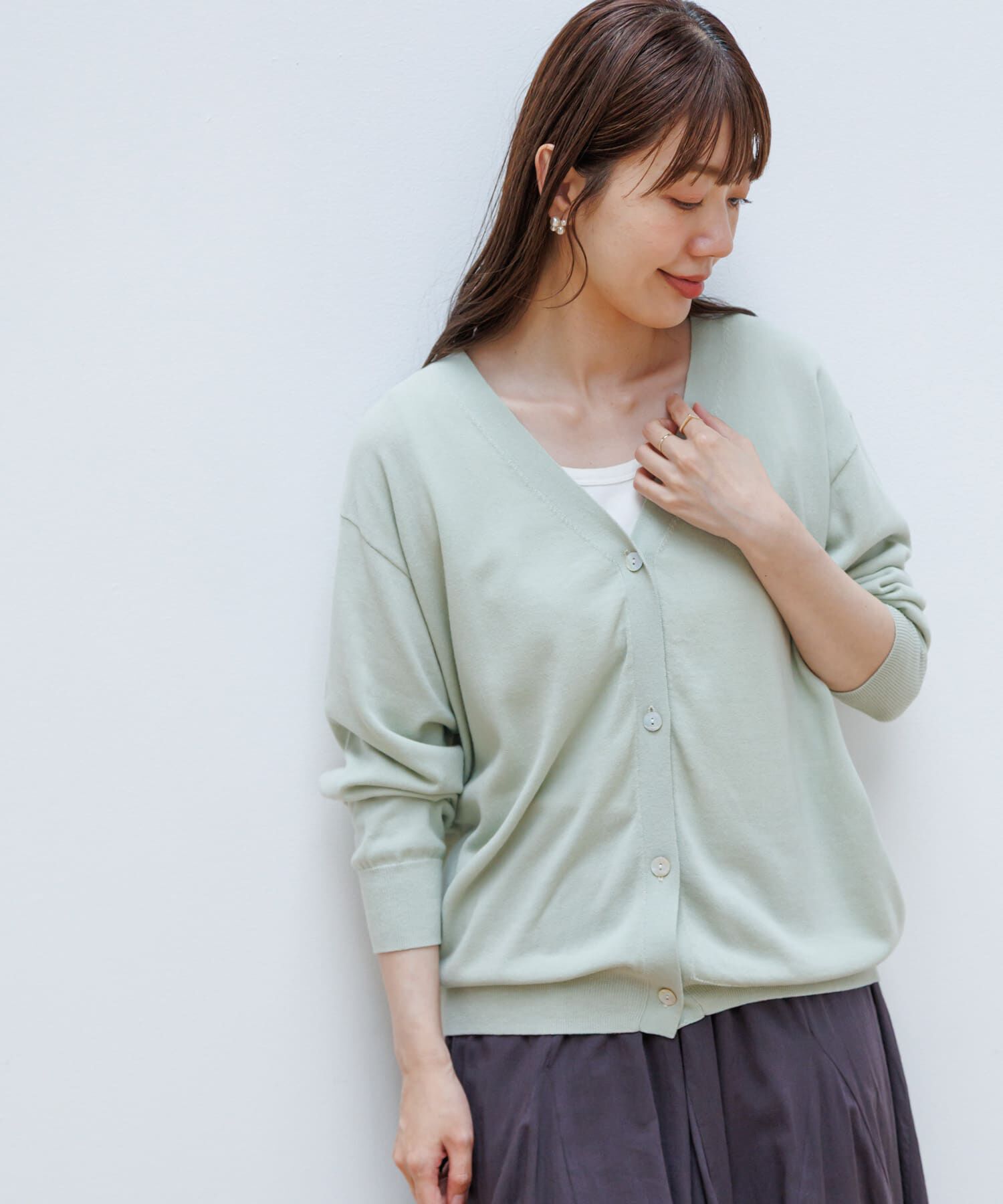 Sonny Label 「『接触冷感/UVカット』クールミストカーディガン」|カーディガン|ミント