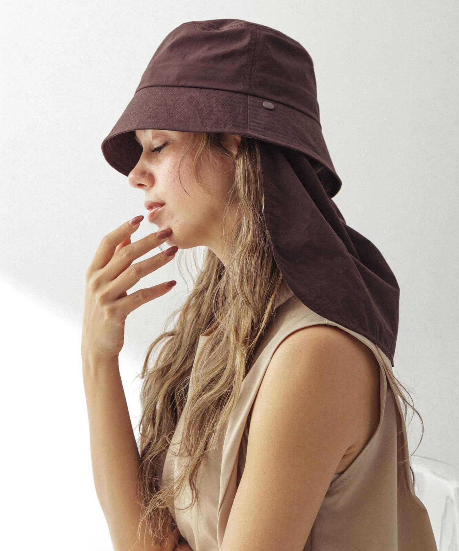 Sonny Label 「サンシェード付2WAYハット」|ハット|ブラウン