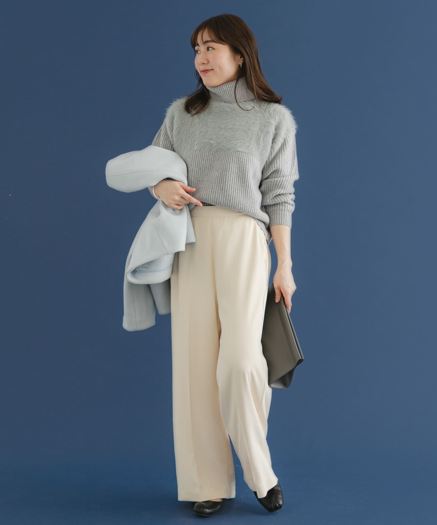 URBAN RESEARCH ROSSO「エアリーヤーンドッキングニットプルオーバー」|ニット・セーター|