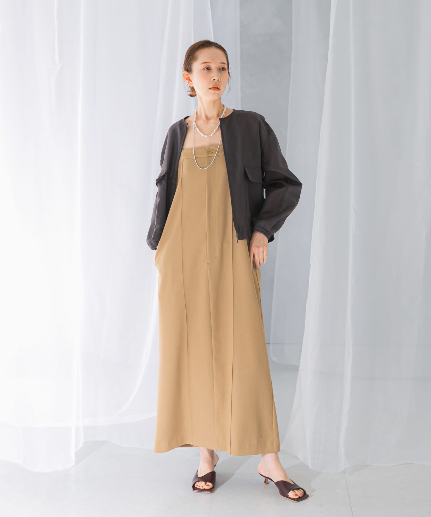 URBAN RESEARCH ROSSO「ストレートベアキャミワンピース」|ワンピース|