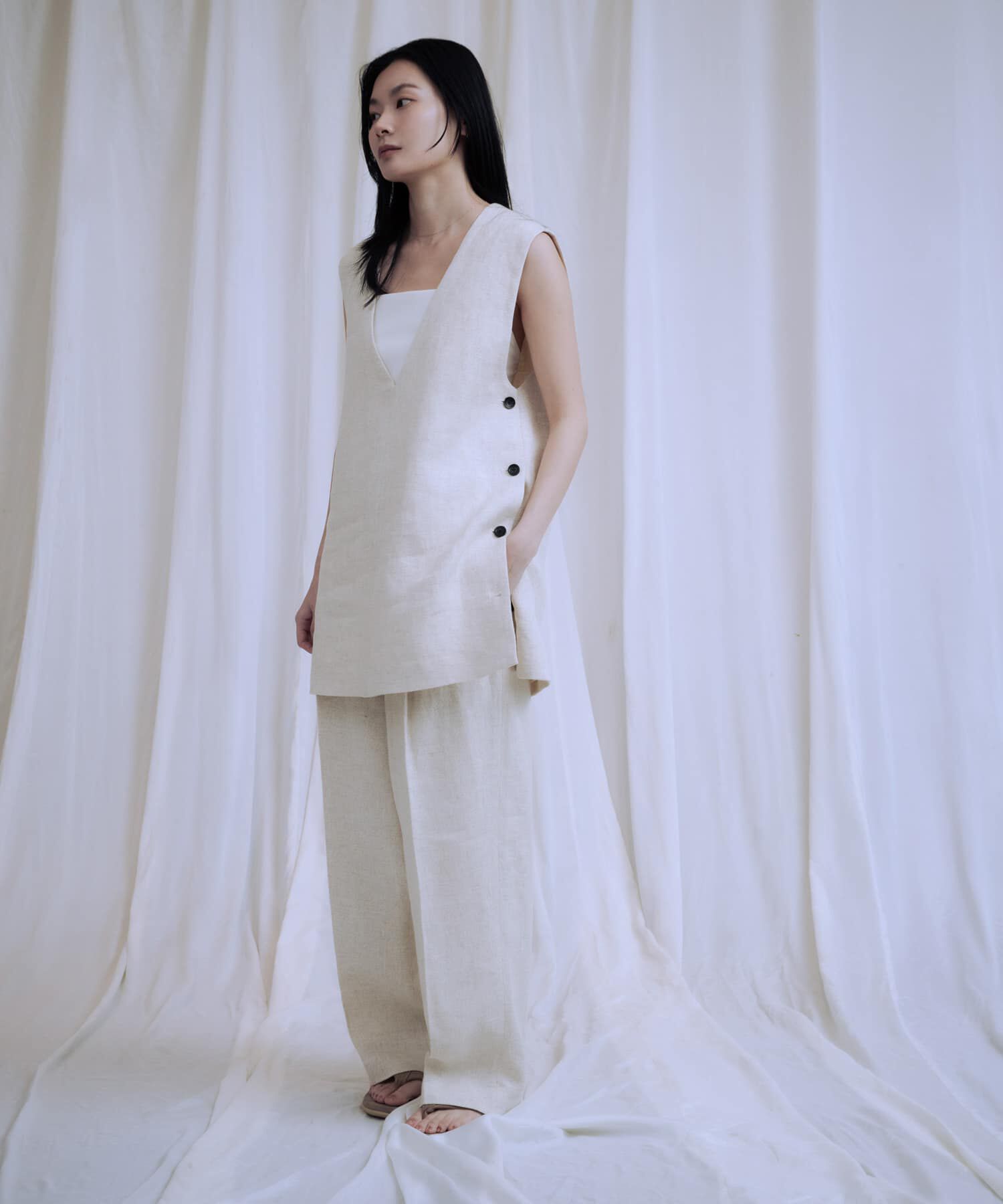 URBAN RESEARCH「『3サイズ展開』new basic　リネンハイウエストパンツ」|その他|