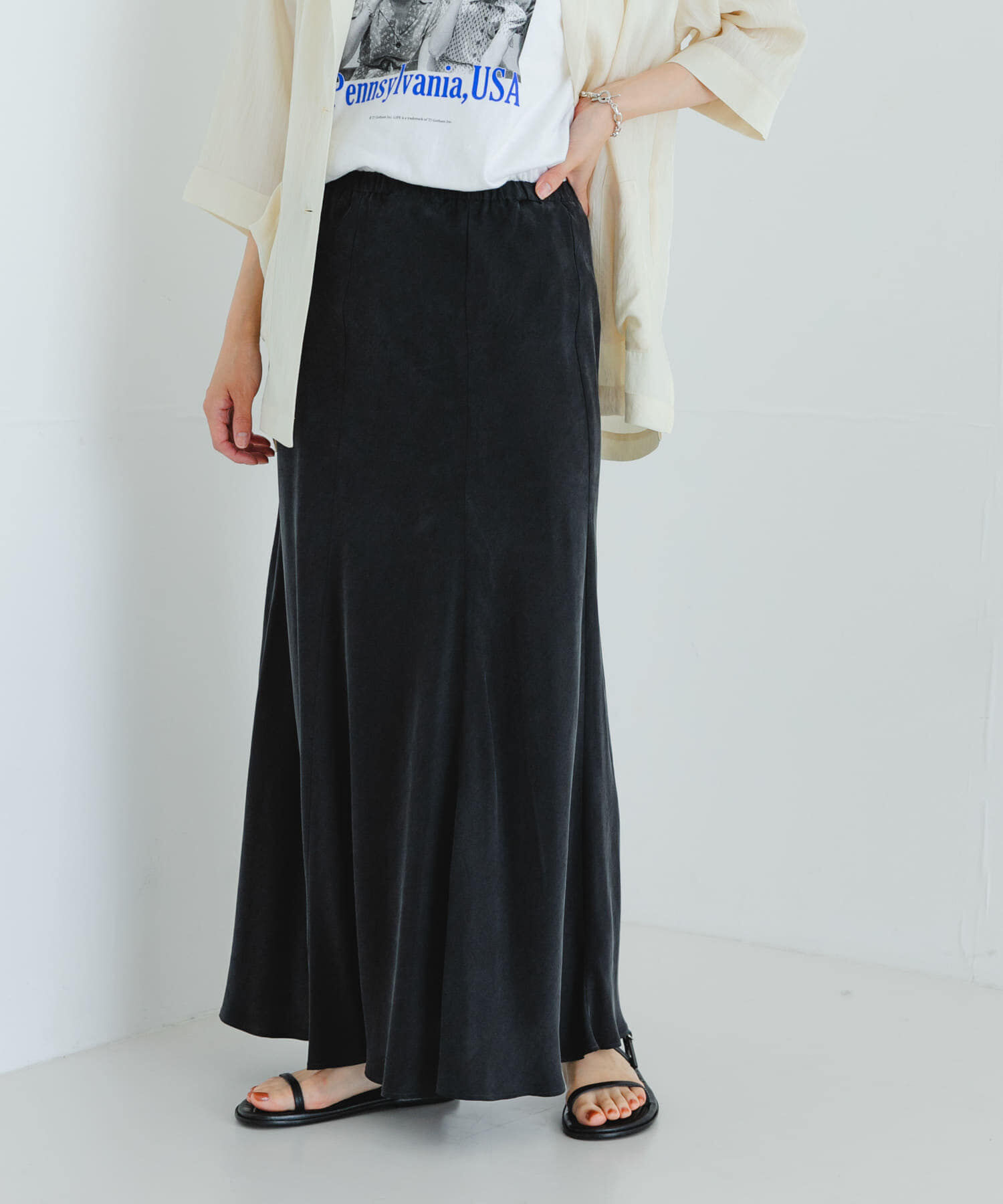 URBAN RESEARCH「『MADE IN JAPAN』キュプラフィブリルロングスカート」|スカート|