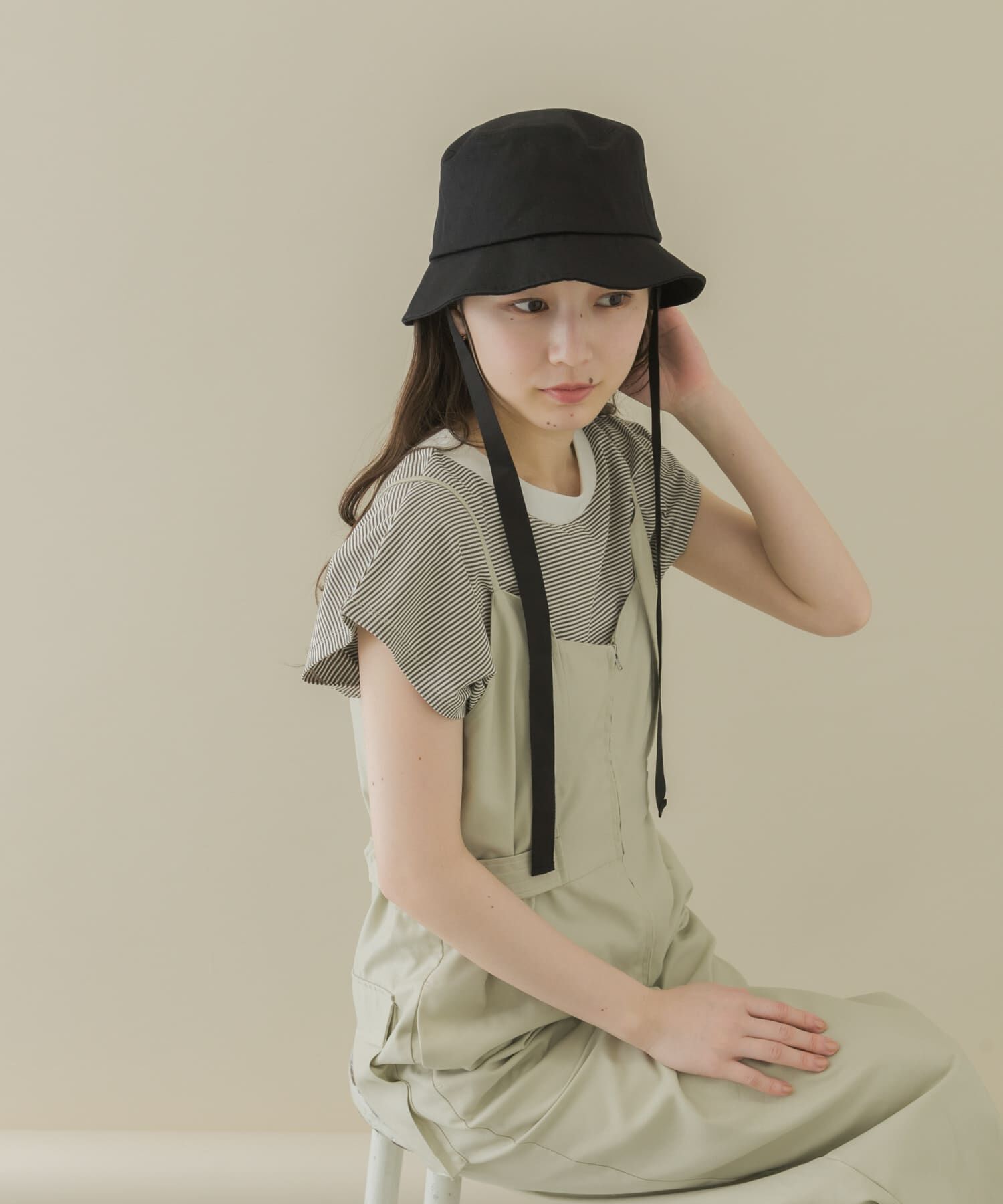 SMELLY「コットンリボンバケットハット」|ハット|