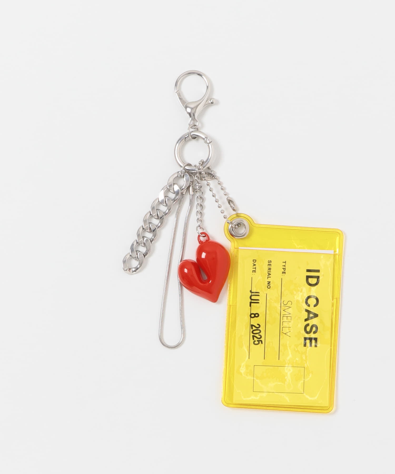SMELLY「クリアケースハートセットキーチェーン」|チャーム・キーホルダー|