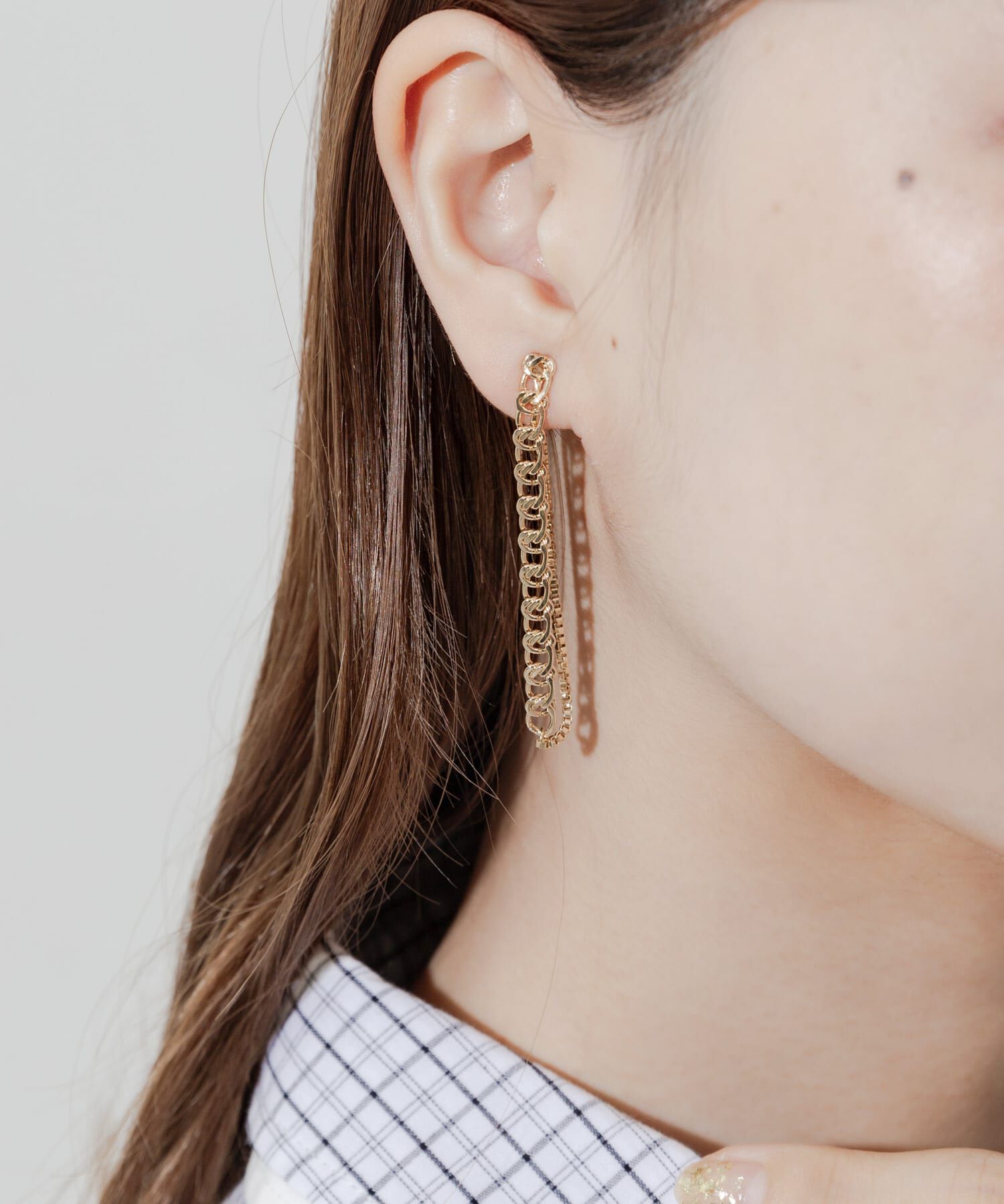 SMELLY「コンビチェーンロングイヤリング」|イヤリング|