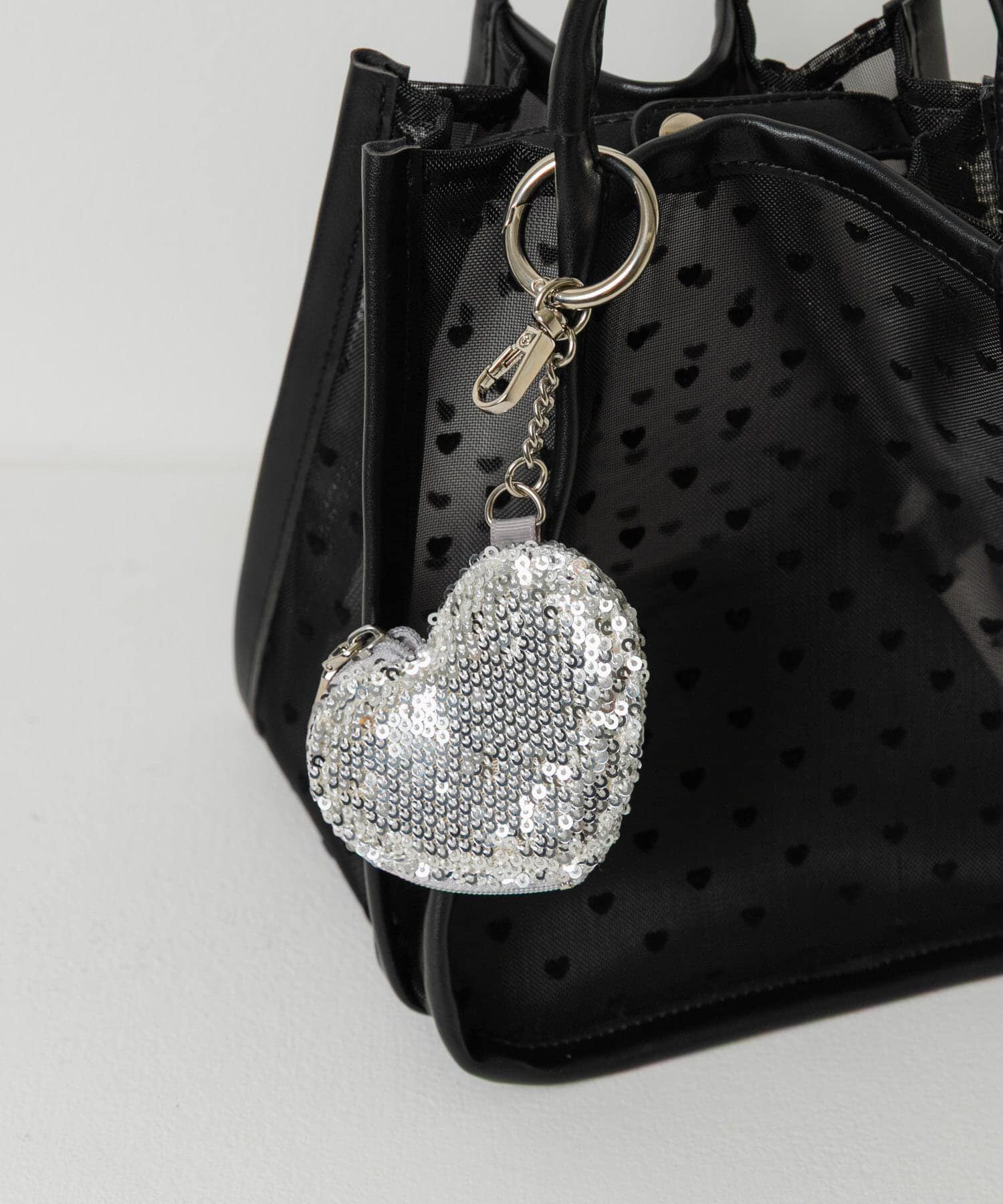 Sonny Label 「スパンコールハートコインケース」|コインケース|シルバー