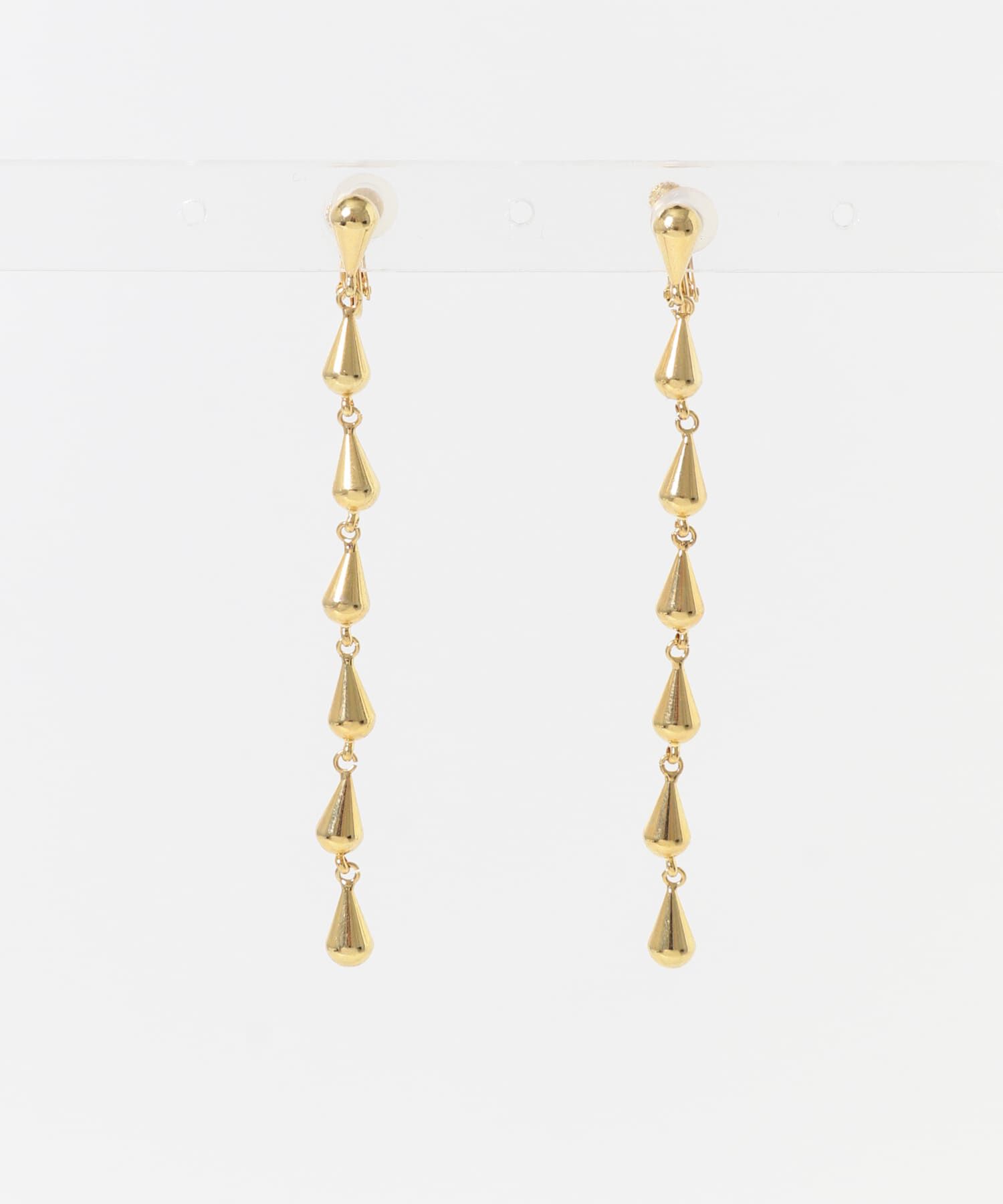 SMELLY「ティアドロップチェーンイヤリング」|イヤリング|