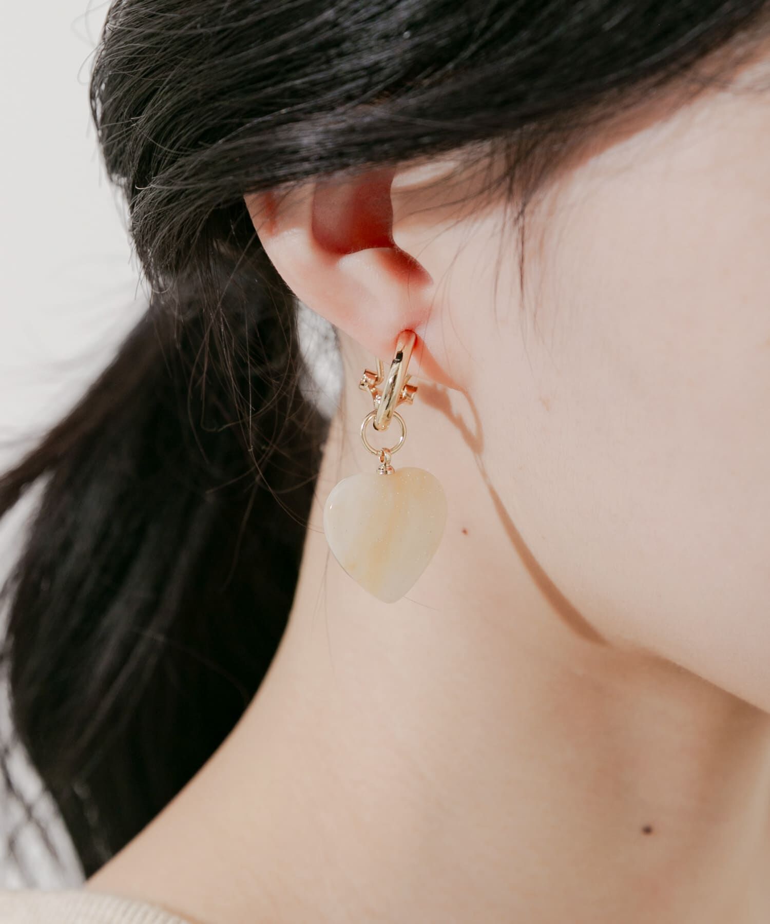 SMELLY「ジュシハートフープイヤリング」|イヤリング|