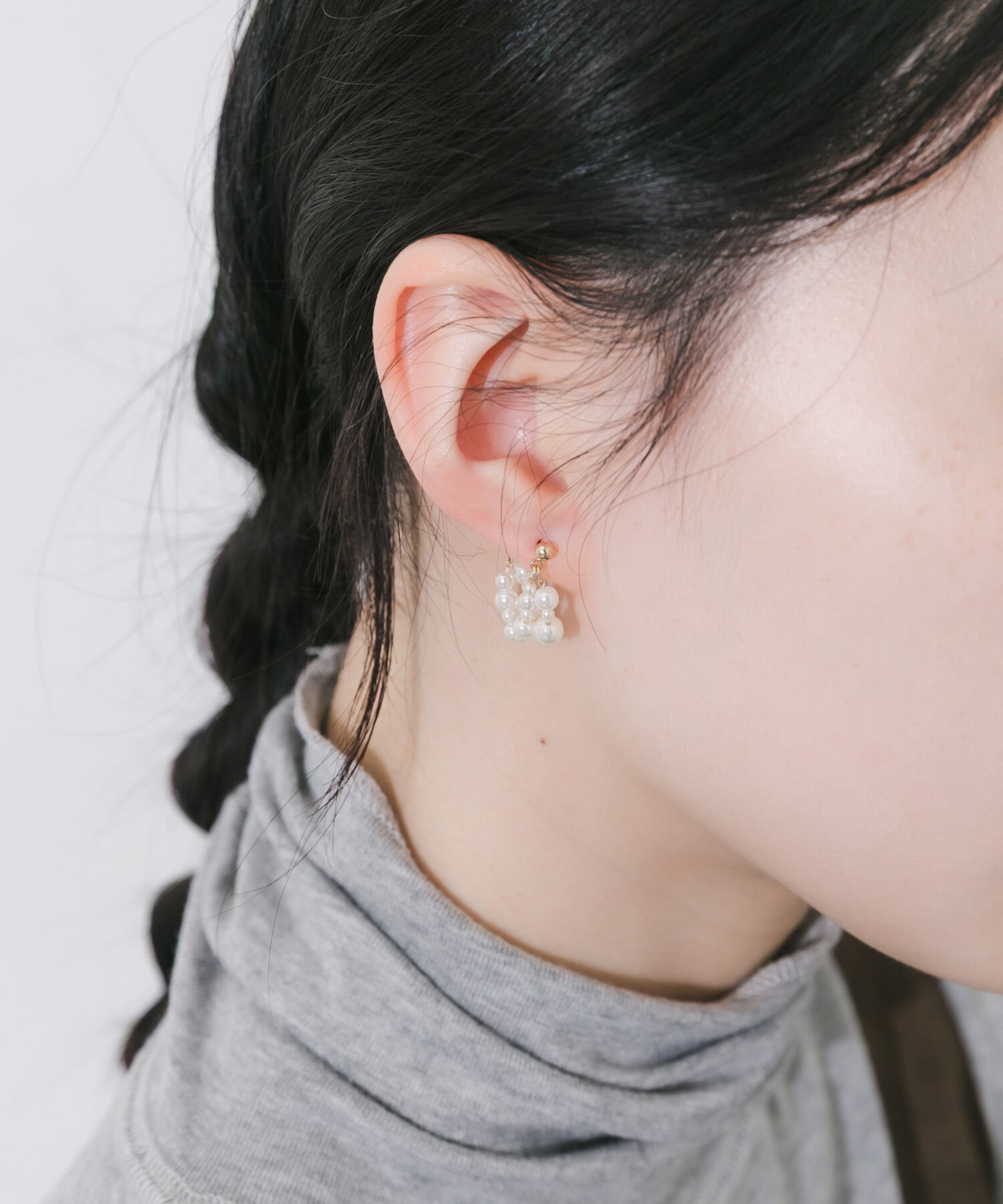 SMELLY「ランダムパールレイヤードピアス」|ピアス|