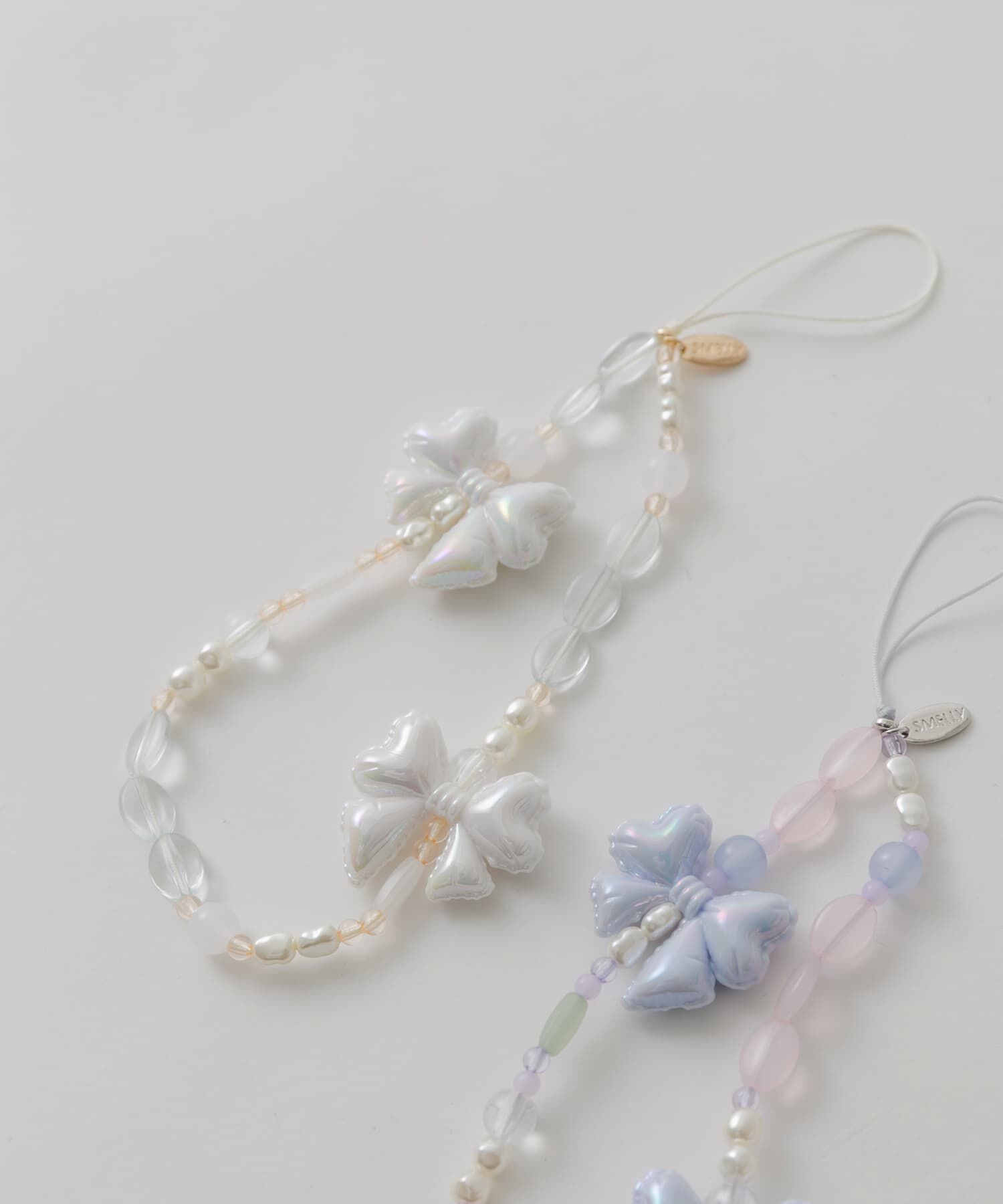 SMELLY「リボンモチーフビーズストラップ」|チャーム・キーホルダー|