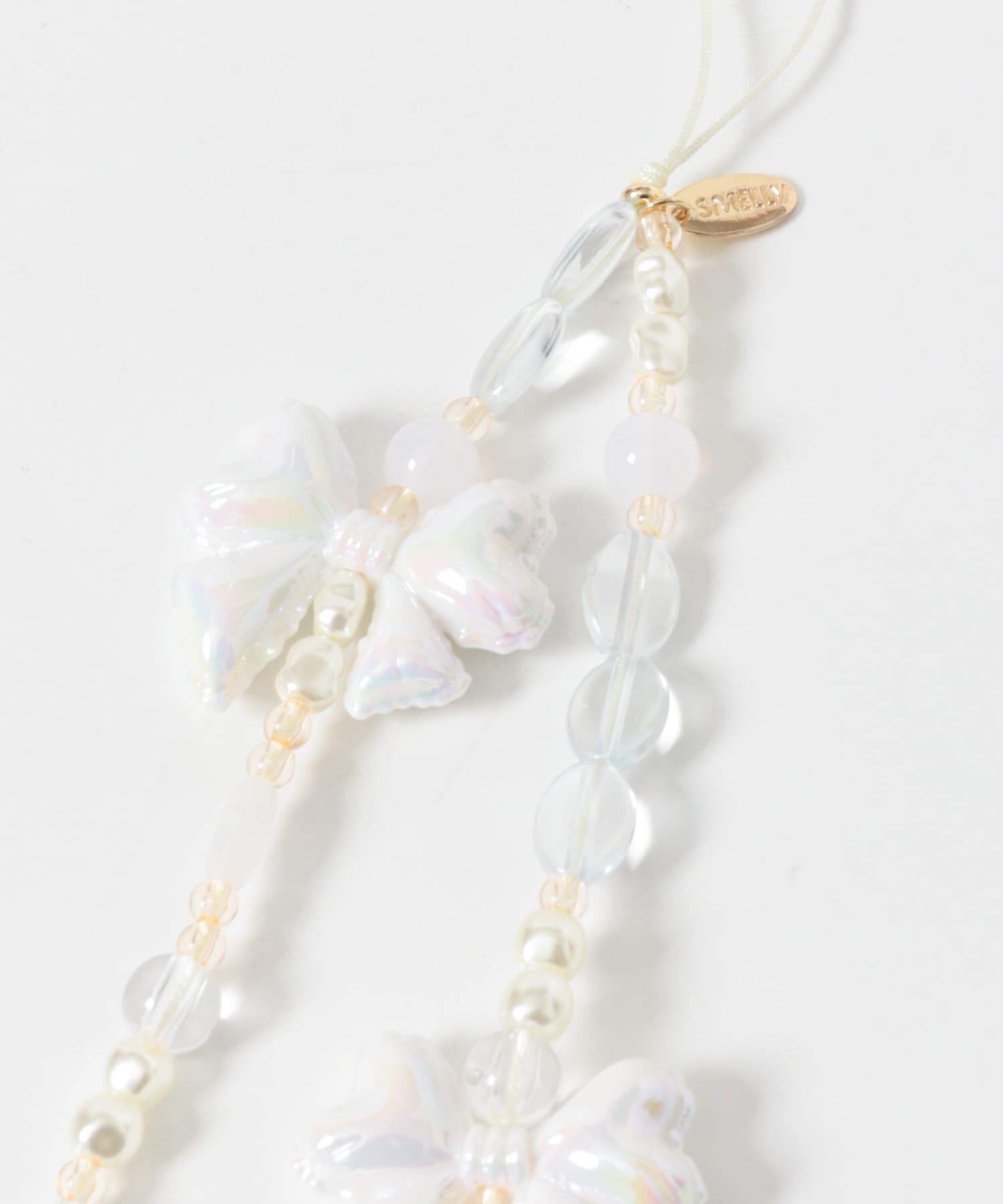 SMELLY「リボンモチーフビーズストラップ」|チャーム・キーホルダー|