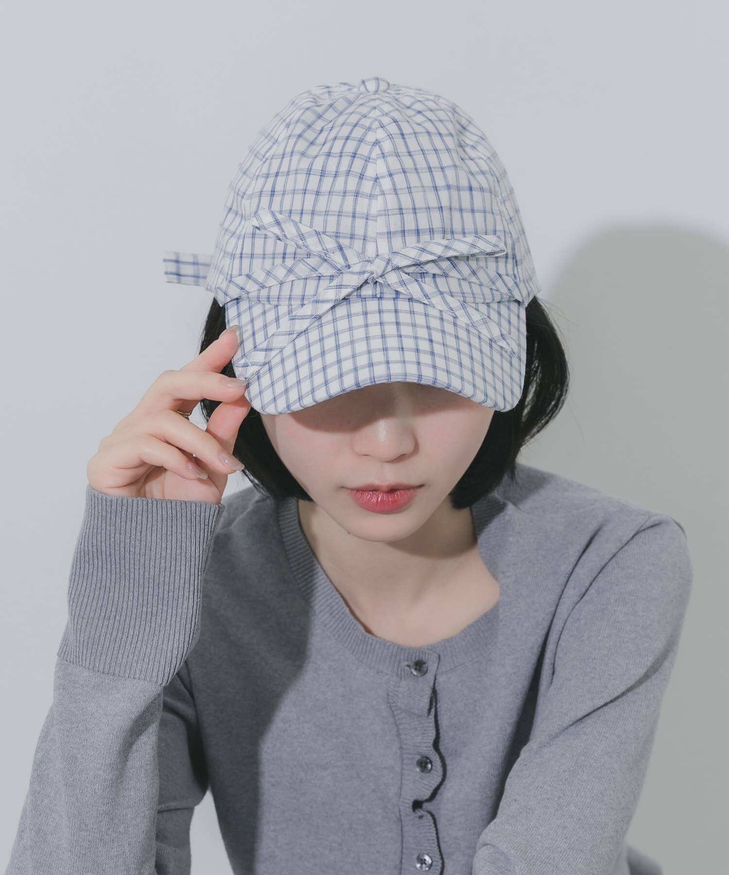 SMELLY「フロントリボンチェックキャップ」|キャップ・キャスケット|