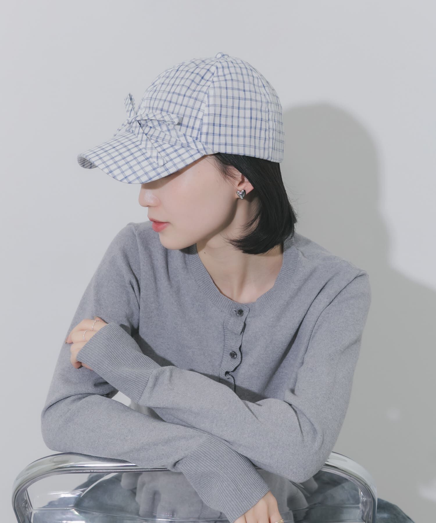 SMELLY「フロントリボンチェックキャップ」|キャップ・キャスケット|