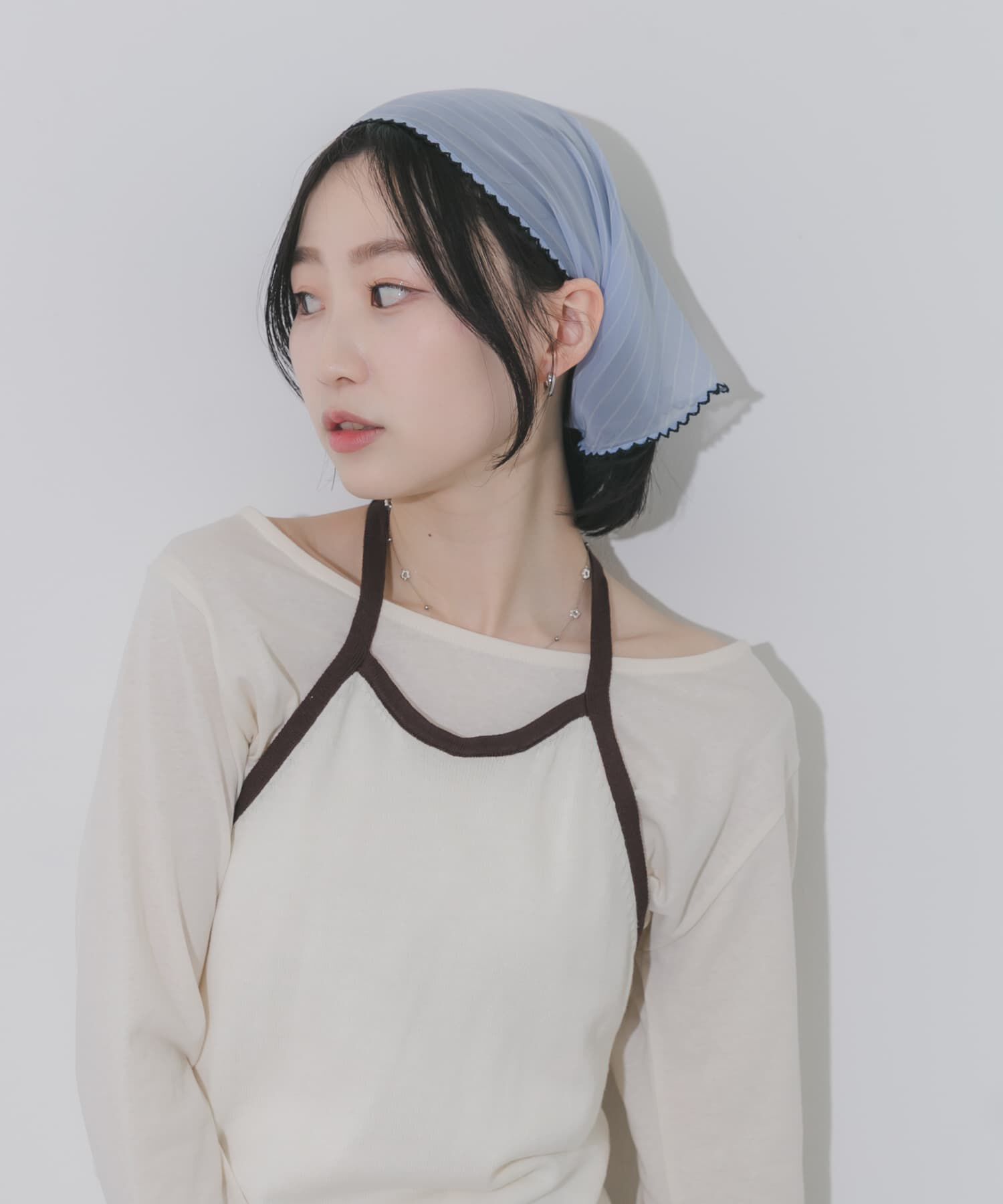 SMELLY「ストライプサンカクスカーフ」|バンダナ・スカーフ|