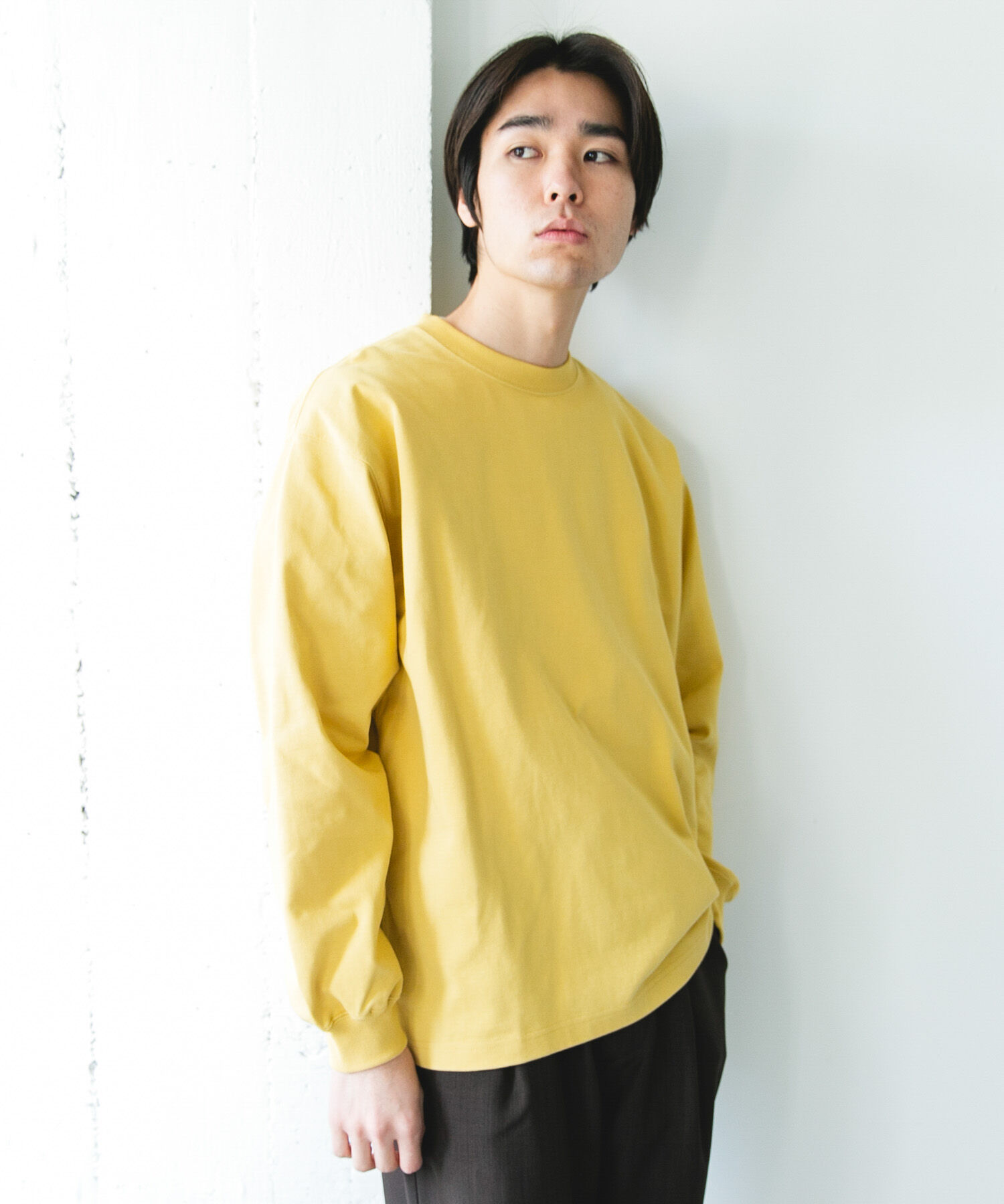 URBAN RESEARCH DOORS「『UR TECH』10.5オンス ヘビーウェイト LONG-SLEEVE T-SHIRTS」|Tシャツ・カットソー|イエロー