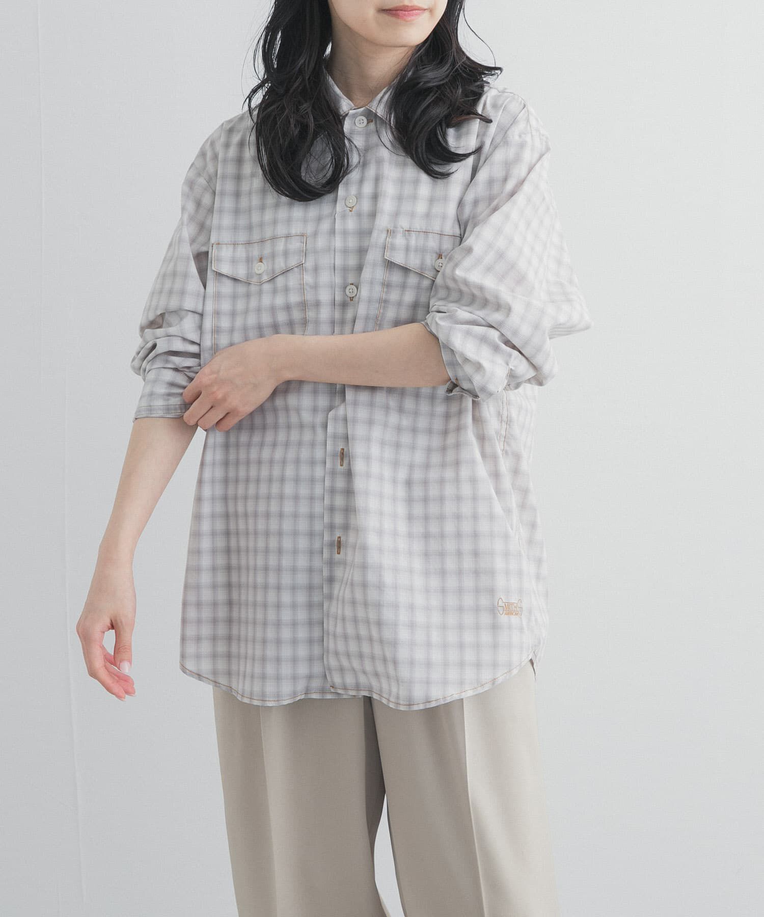 URBAN RESEARCH DOORS「SMITH　BROOKLYN WORK SHIRTS」|シャツ・ブラウス|グレー