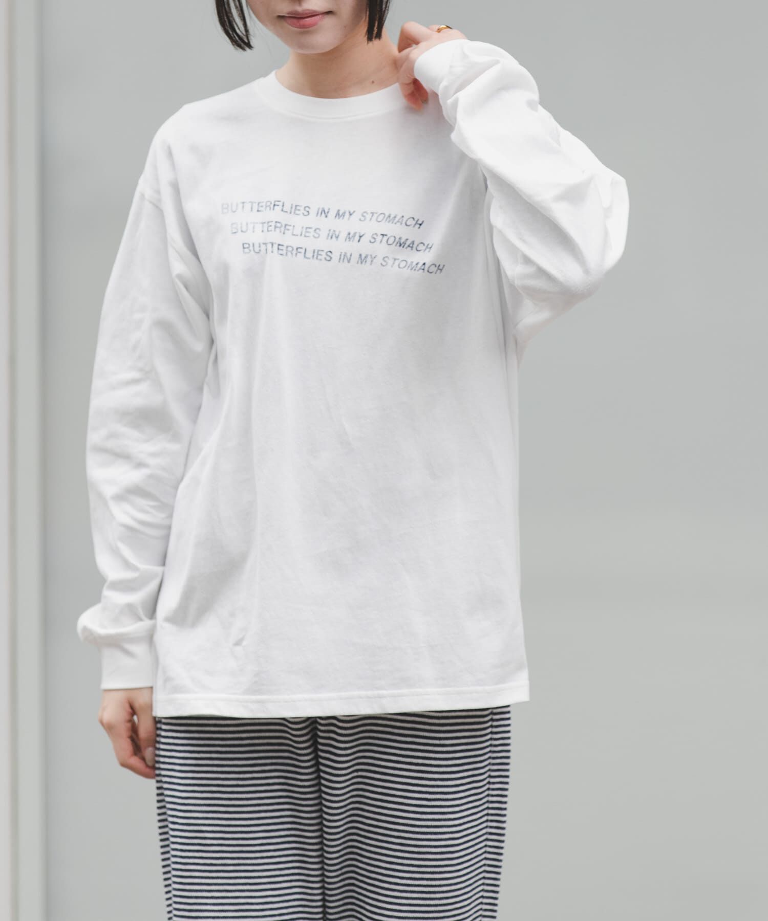 URBAN RESEARCH DOORS「FORK&SPOON　ピグメントプリントロングスリーブTシャツ」|Tシャツ・カットソー|