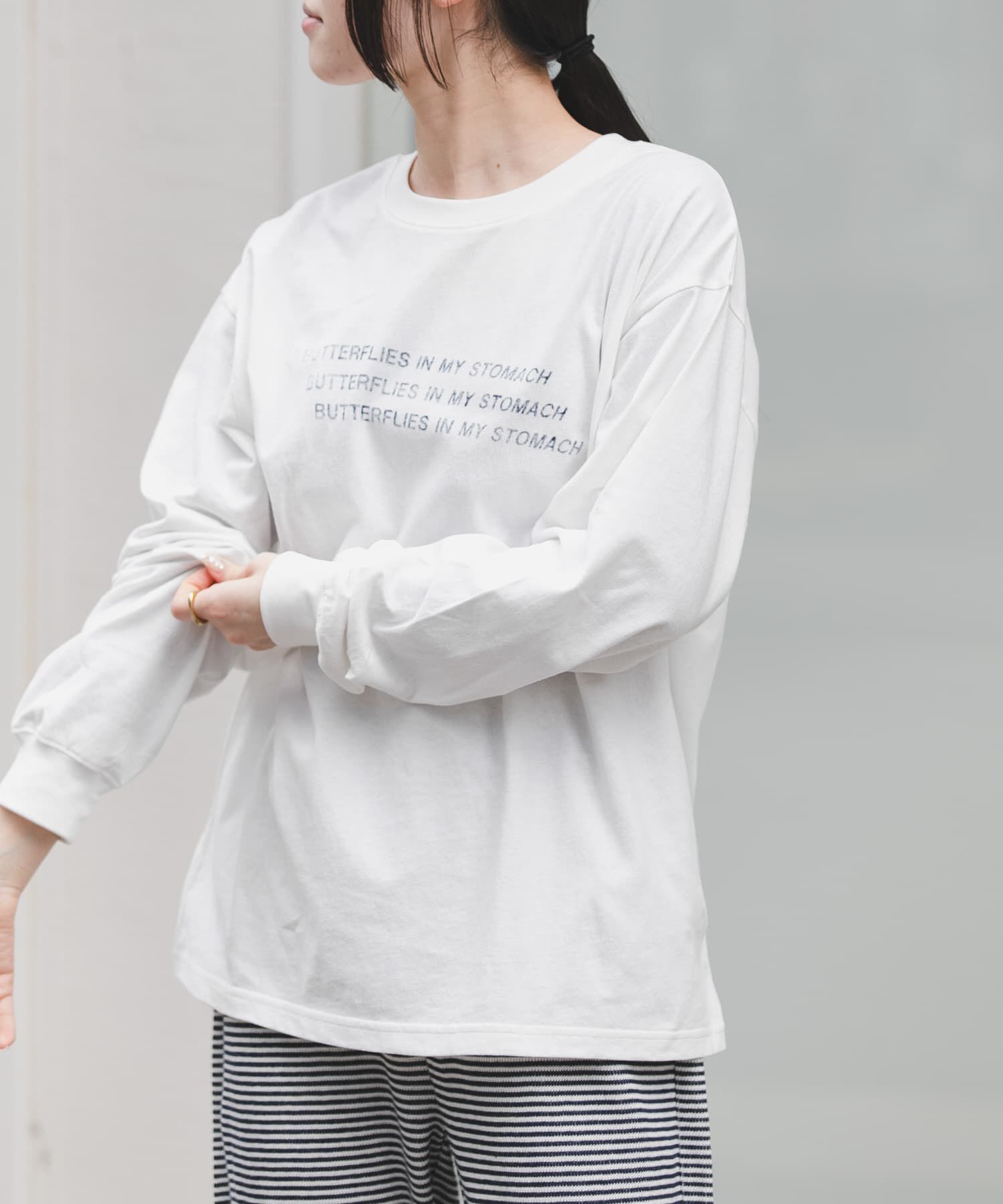 URBAN RESEARCH DOORS「FORK&SPOON　ピグメントプリントロングスリーブTシャツ」|Tシャツ・カットソー|