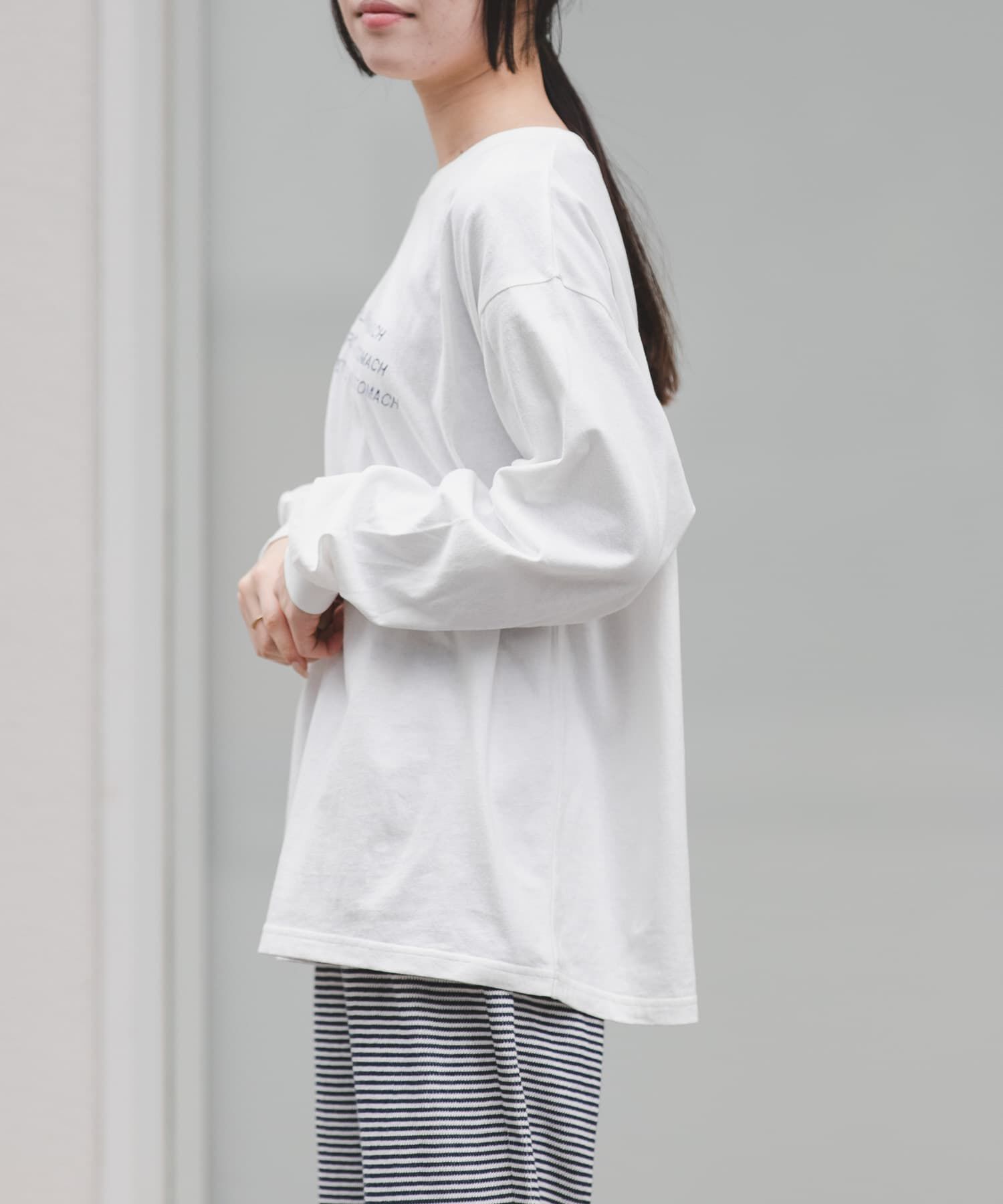 URBAN RESEARCH DOORS「FORK&SPOON　ピグメントプリントロングスリーブTシャツ」|Tシャツ・カットソー|