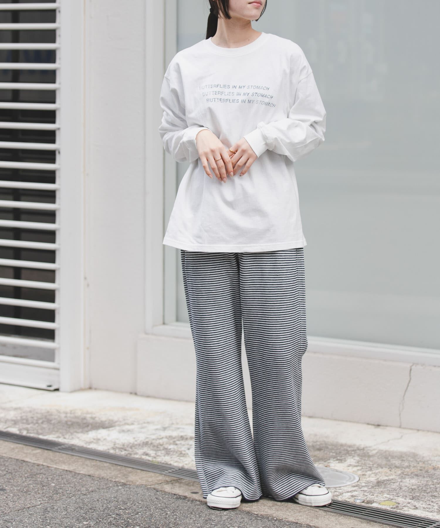 URBAN RESEARCH DOORS「FORK&SPOON　ピグメントプリントロングスリーブTシャツ」|Tシャツ・カットソー|