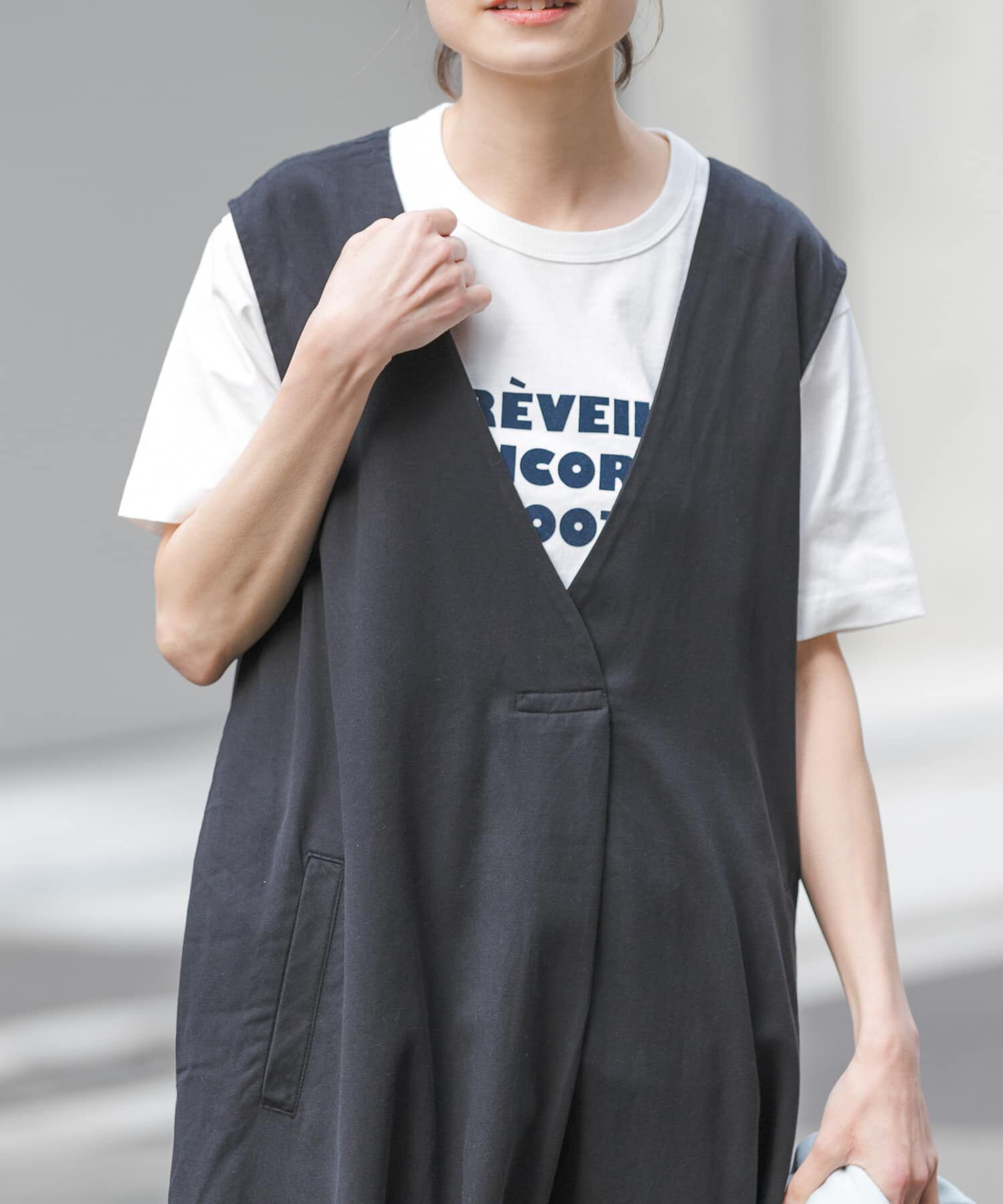 URBAN RESEARCH DOORS「FORK&SPOON　フロントタックフレアワンピース」|ワンピース|