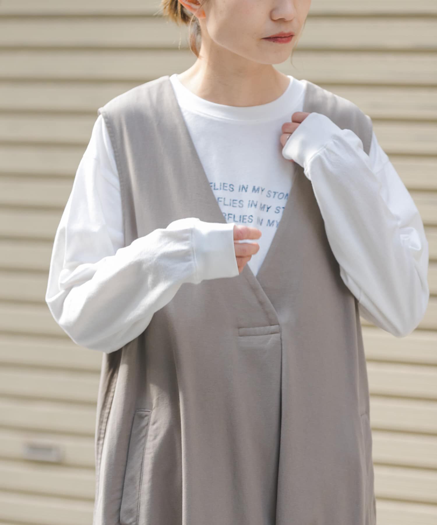 URBAN RESEARCH DOORS「FORK&SPOON　フロントタックフレアワンピース」|ワンピース|