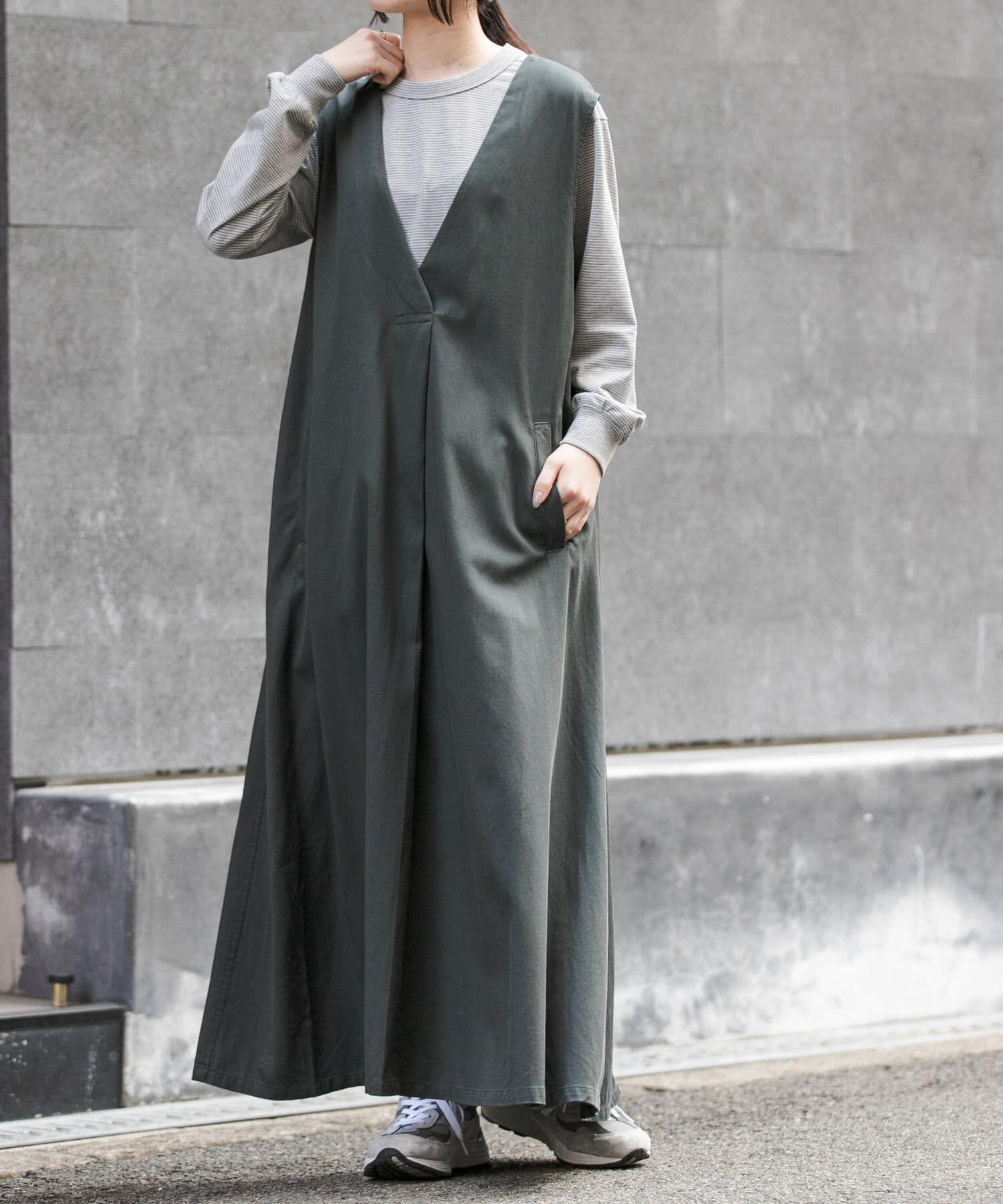 URBAN RESEARCH DOORS「FORK&SPOON　フロントタックフレアワンピース」|ワンピース|