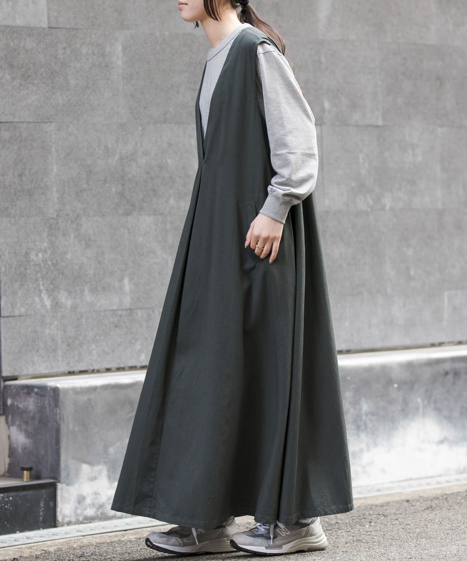 URBAN RESEARCH DOORS「FORK&SPOON　フロントタックフレアワンピース」|ワンピース|