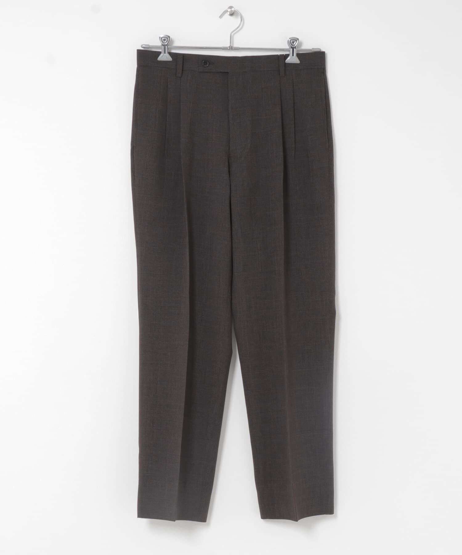 URBAN RESEARCH DOORS「LIFE STYLE TAILOR　ウーリーノグレンチェック2タックパンツ」|スラックス|