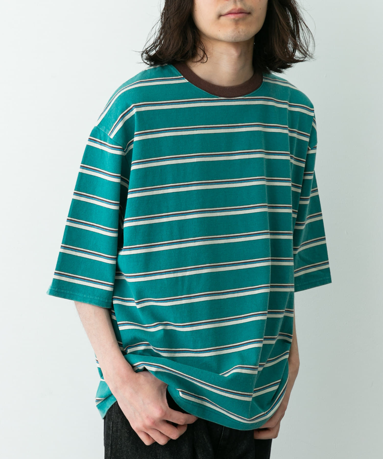 Sonny Label 「マルチボーダーショートスリーブTシャツ」|Tシャツ・カットソー|