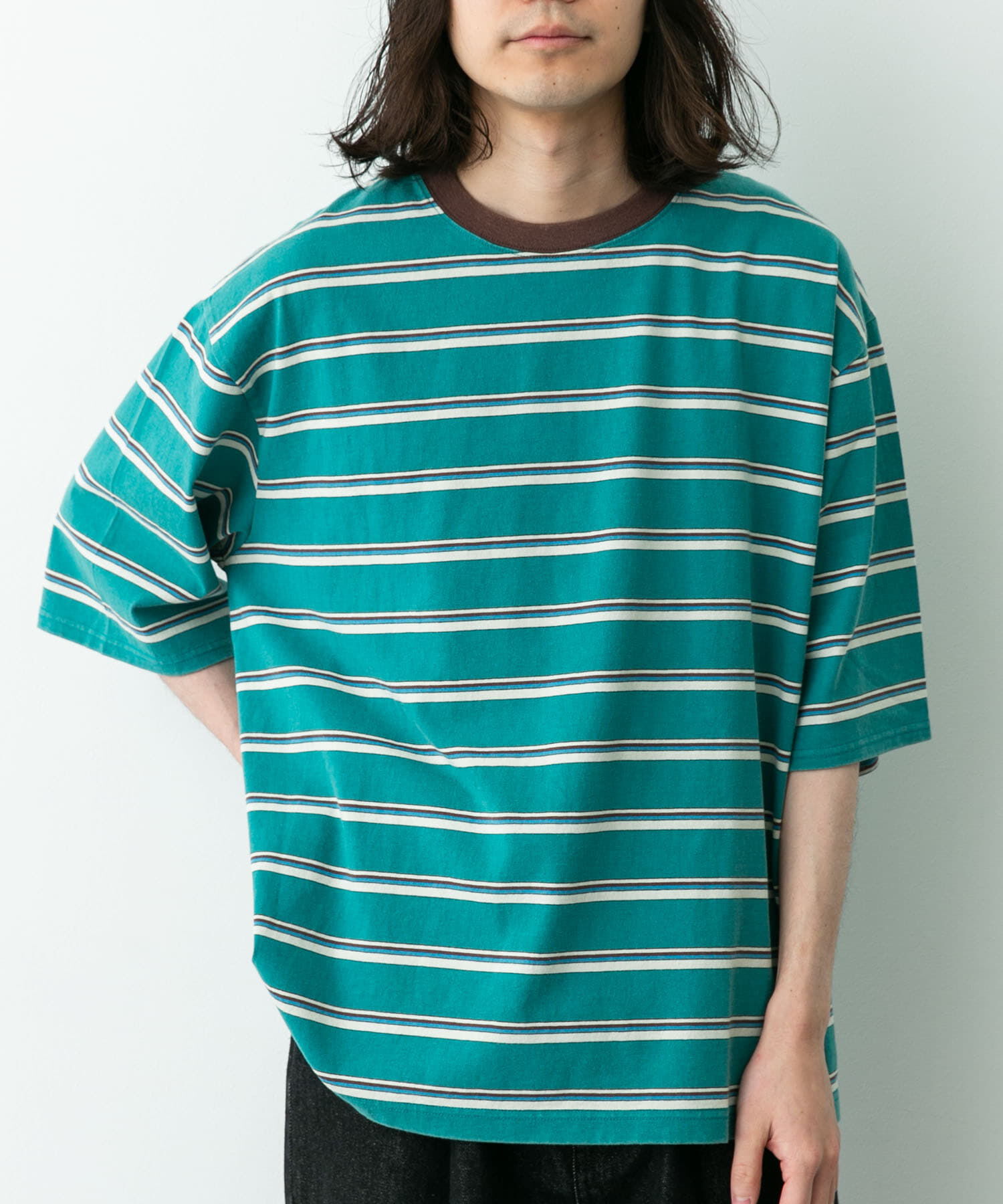 Sonny Label 「マルチボーダーショートスリーブTシャツ」|Tシャツ・カットソー|
