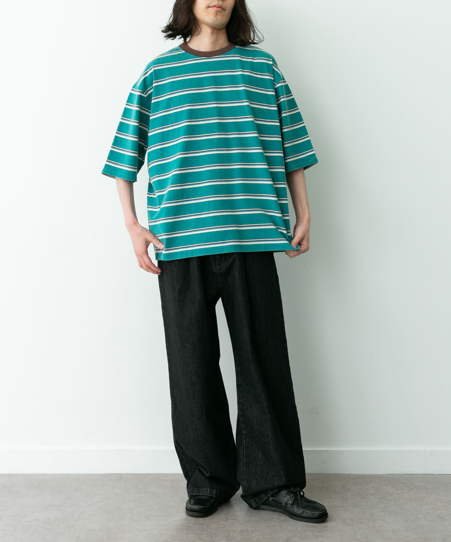 Sonny Label 「マルチボーダーショートスリーブTシャツ」|Tシャツ・カットソー|