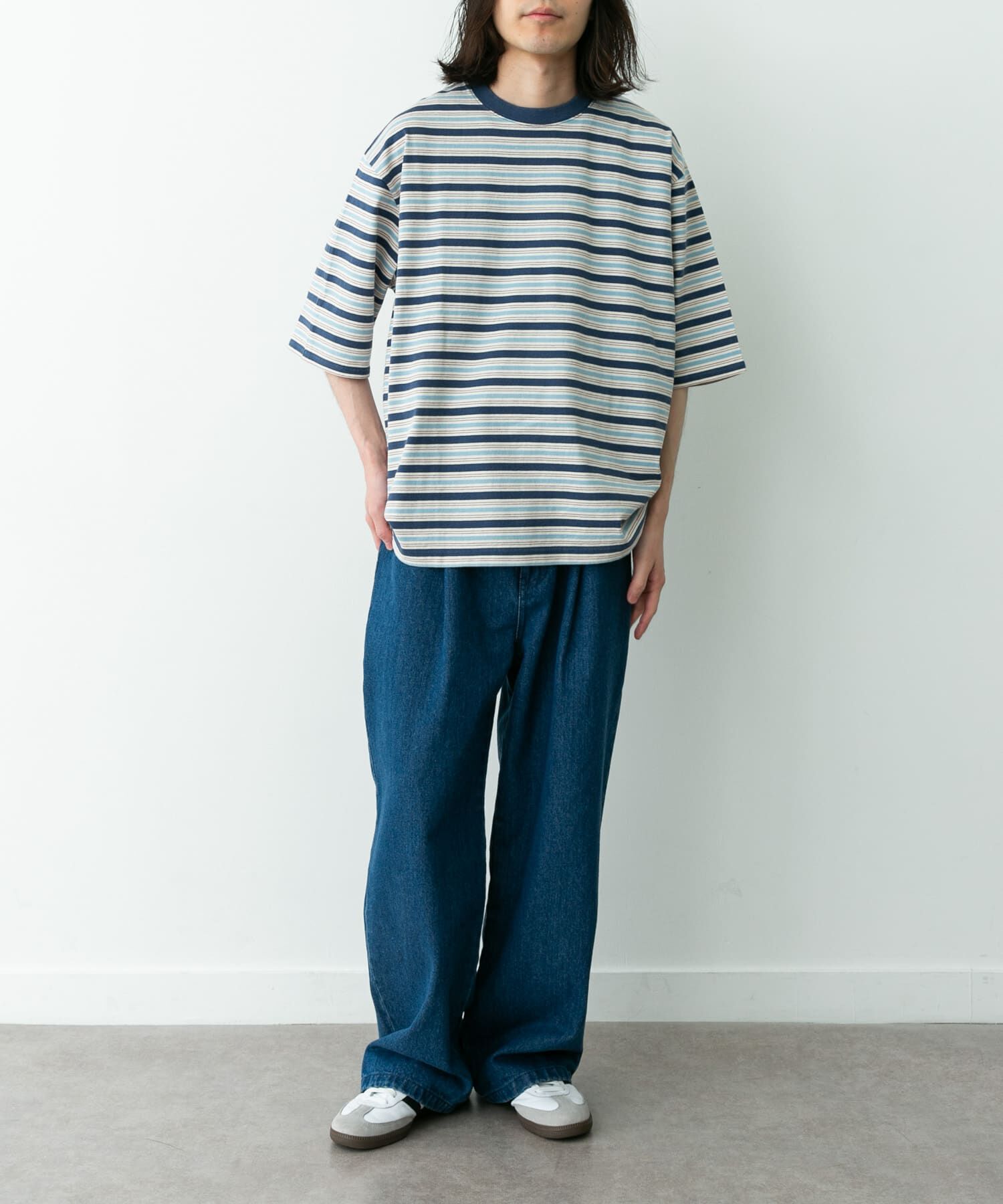 Sonny Label 「マルチボーダーショートスリーブTシャツ」|Tシャツ・カットソー|