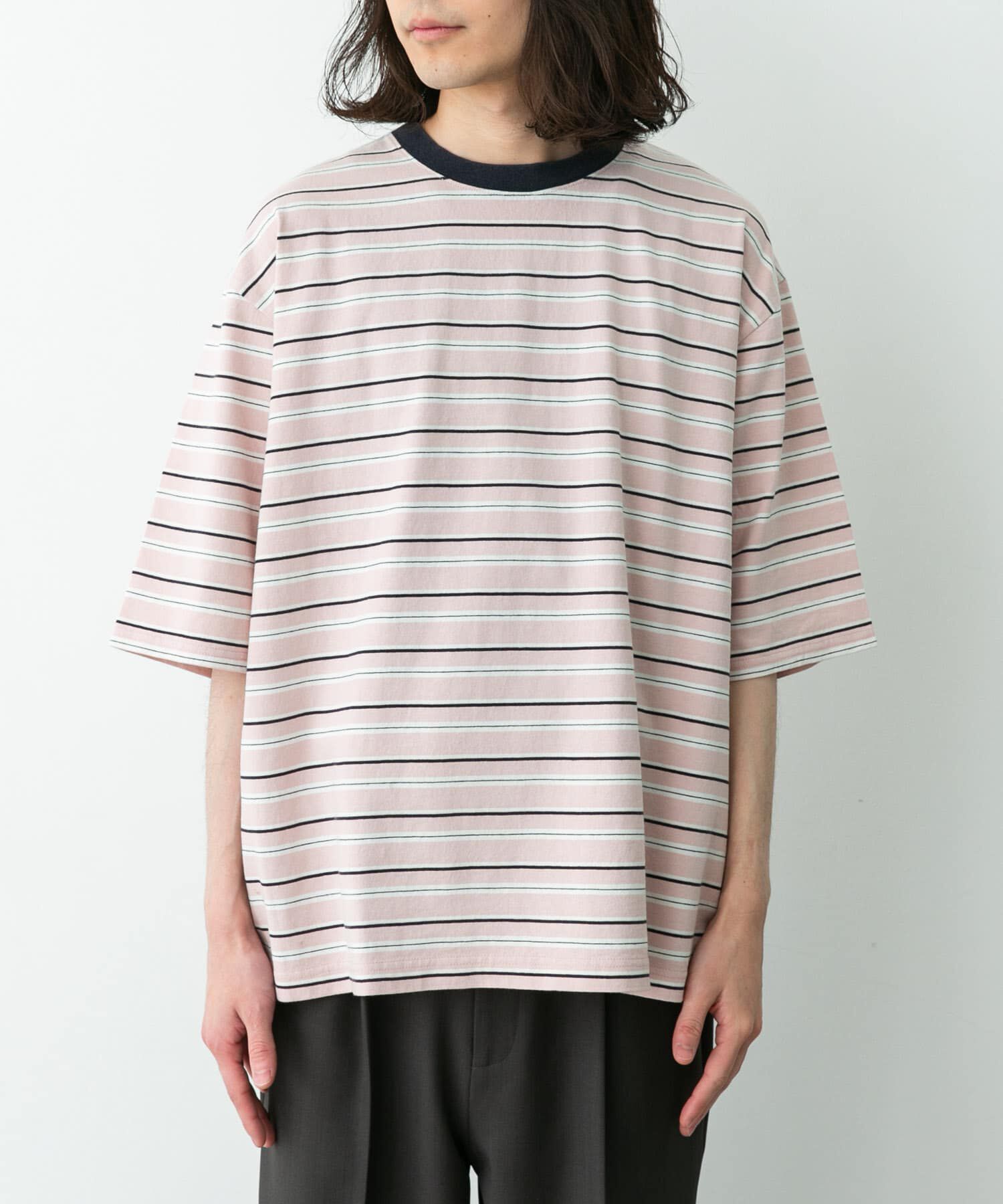 Sonny Label 「マルチボーダーショートスリーブTシャツ」|Tシャツ・カットソー|