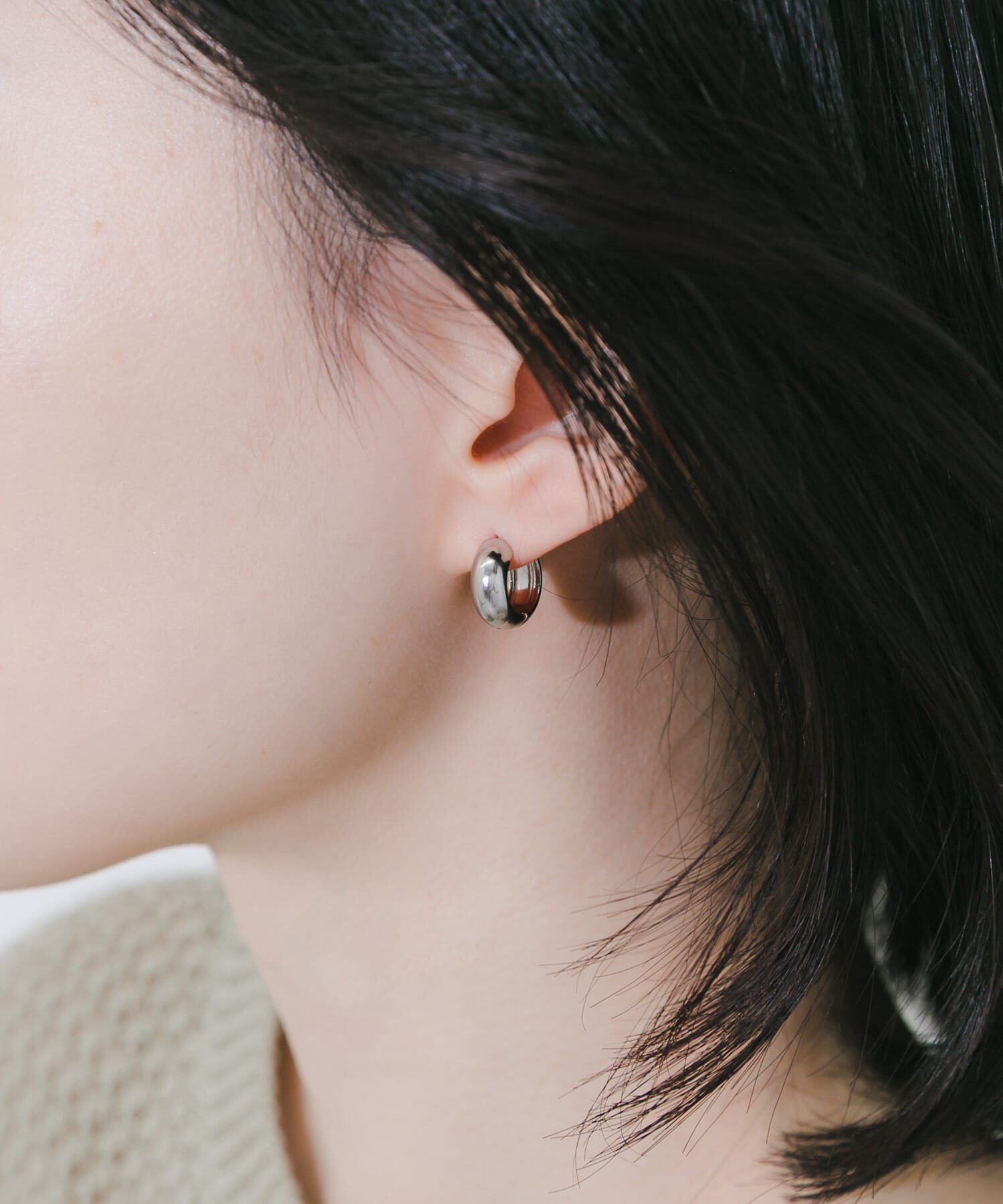 SMELLY「ステンレスプックリミニフープピアス」|ピアス|