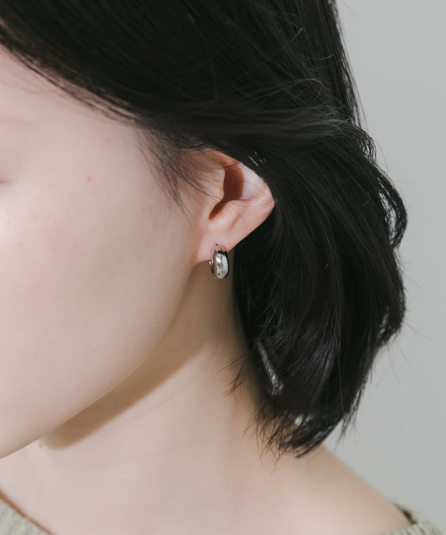 SMELLY「ステンレスプックリミニフープピアス」|ピアス|