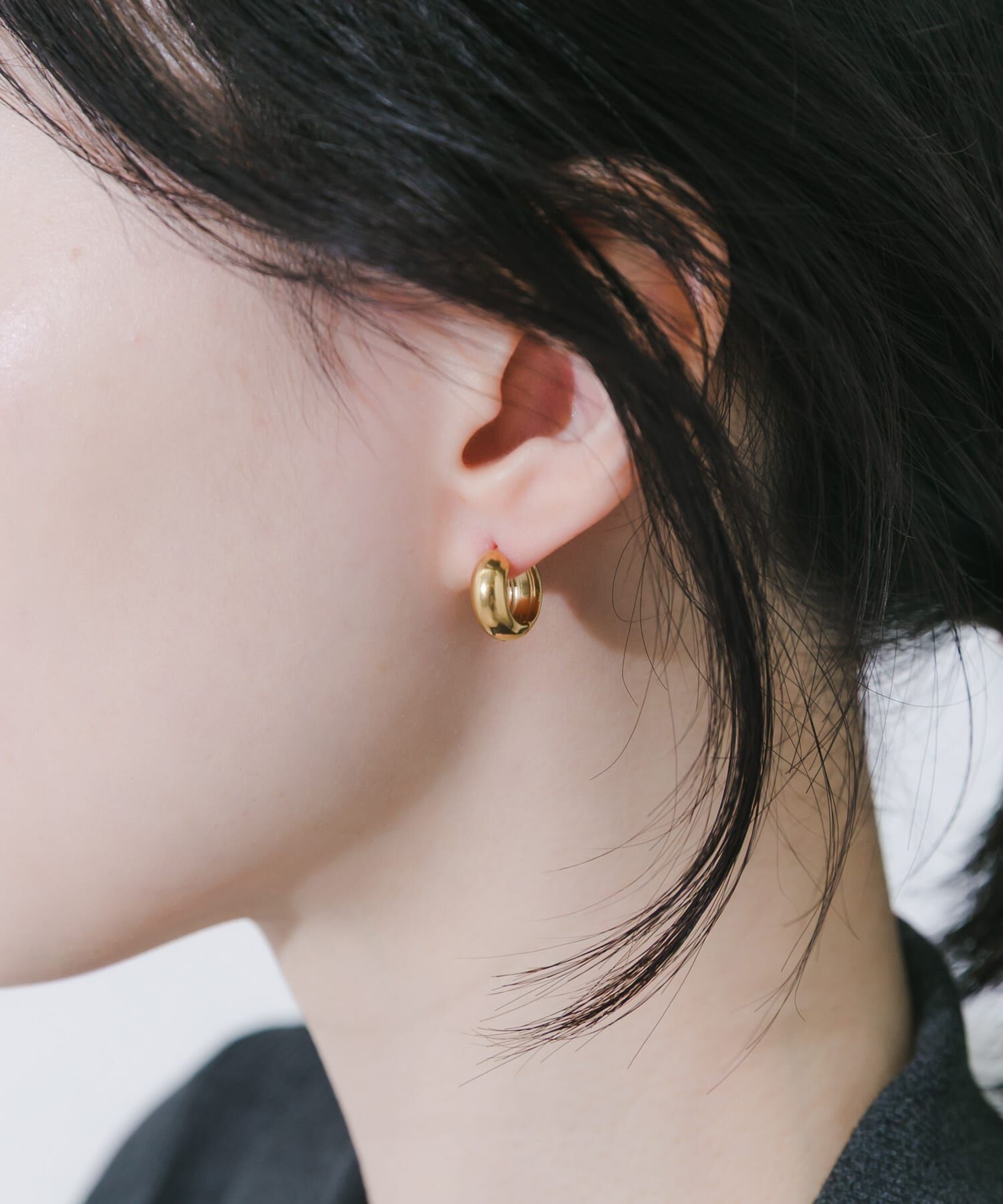 SMELLY「ステンレスプックリミニフープピアス」|ピアス|