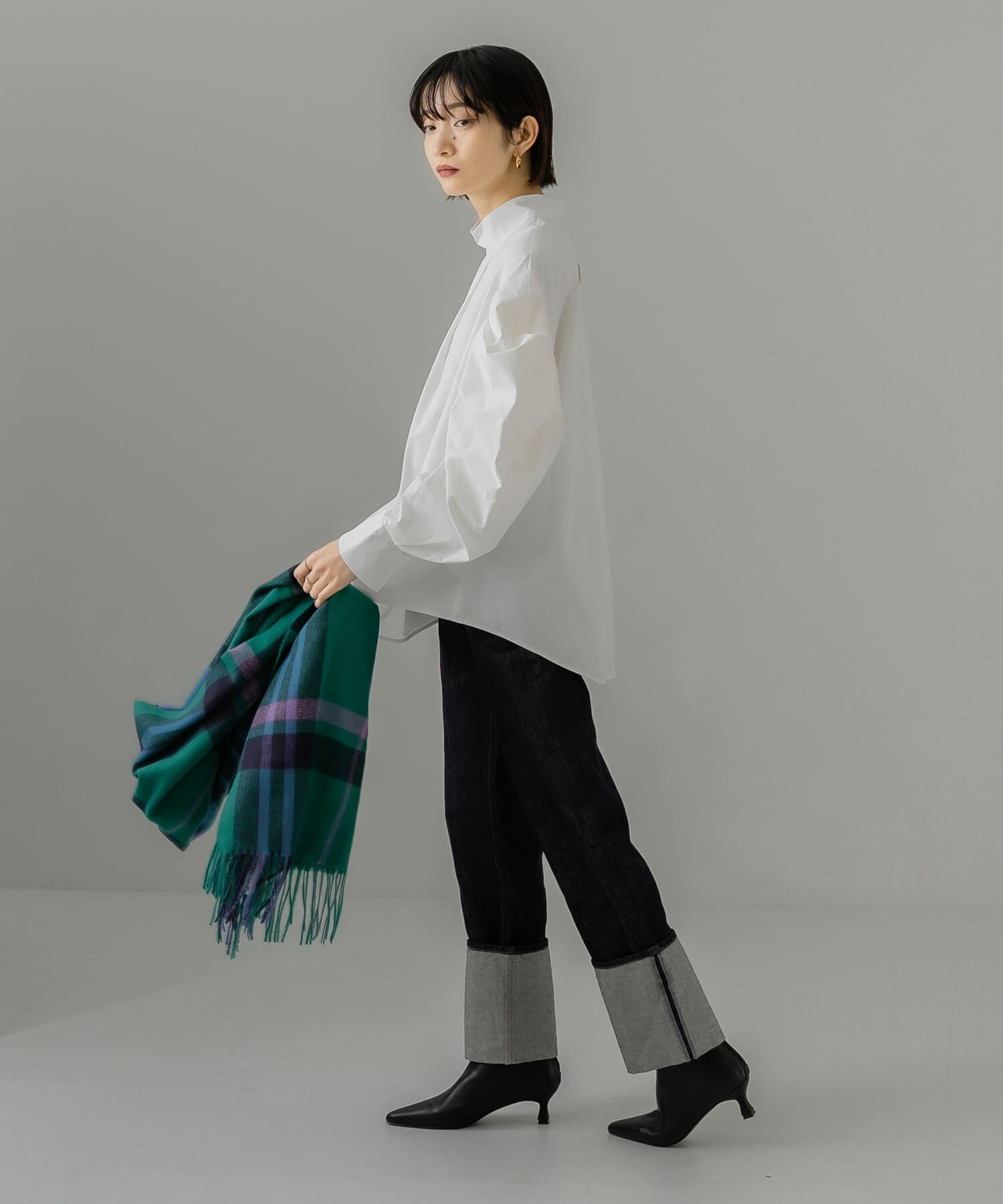  「ターンアップストレートデニム」|デニム|