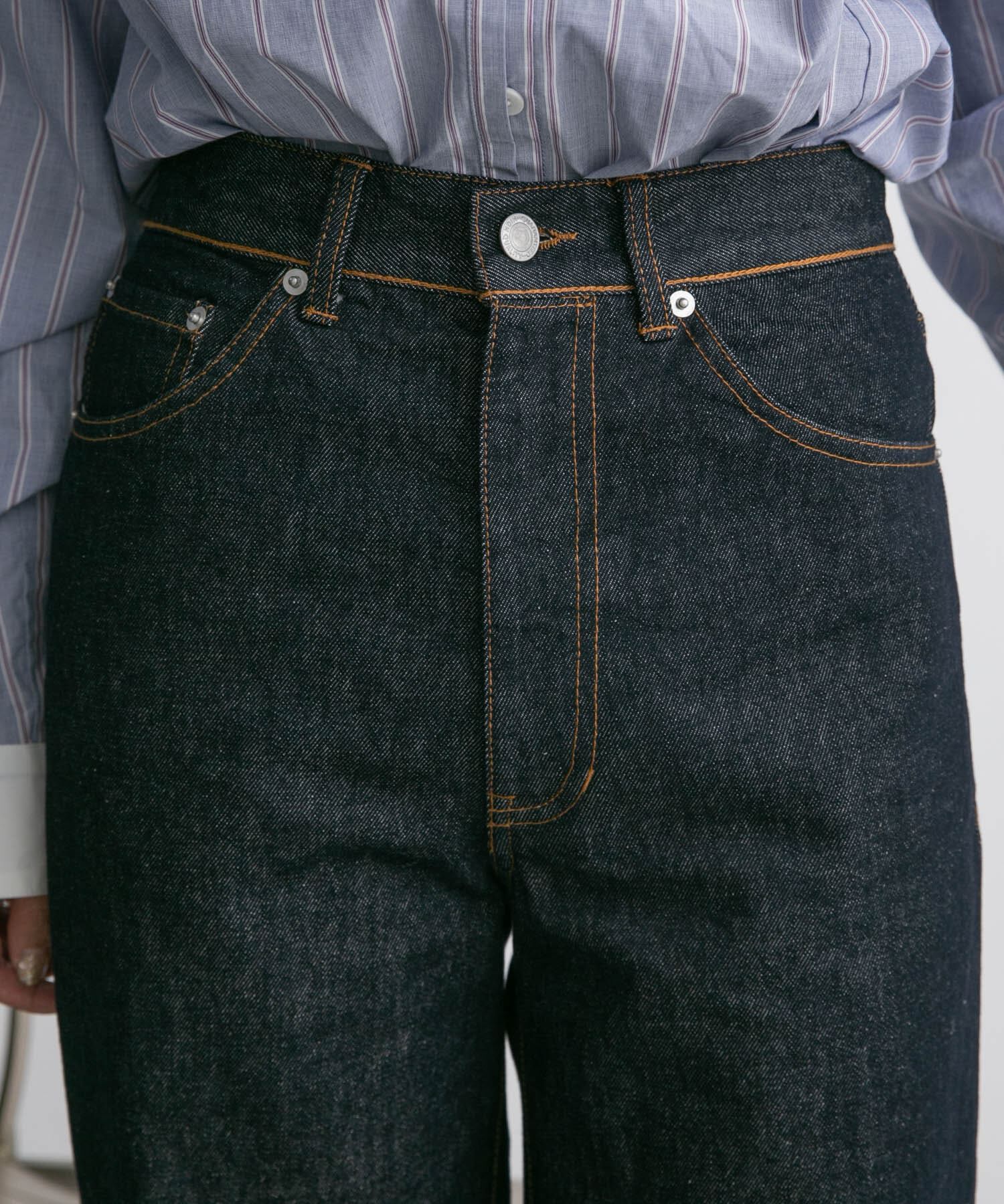  「ターンアップストレートデニム」|デニム|