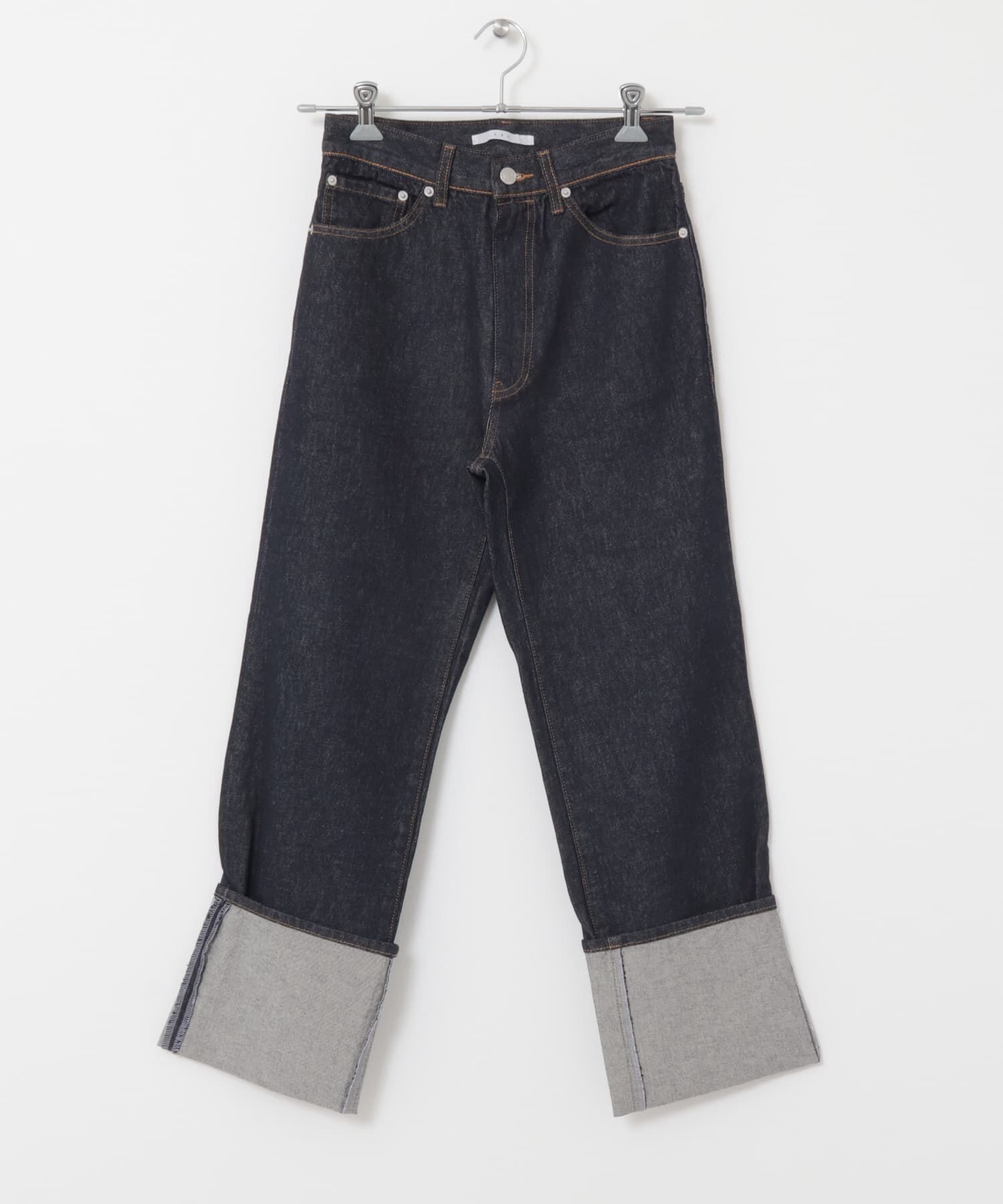  「ターンアップストレートデニム」|デニム|