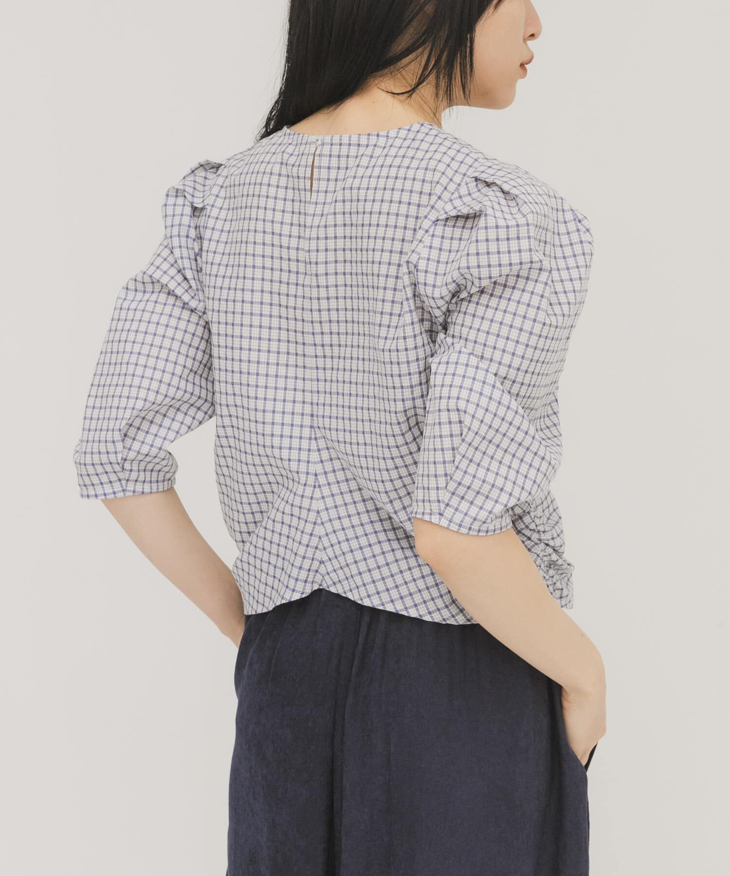  「フロントギャザーコンパクトブラウス」|シャツ・ブラウス|