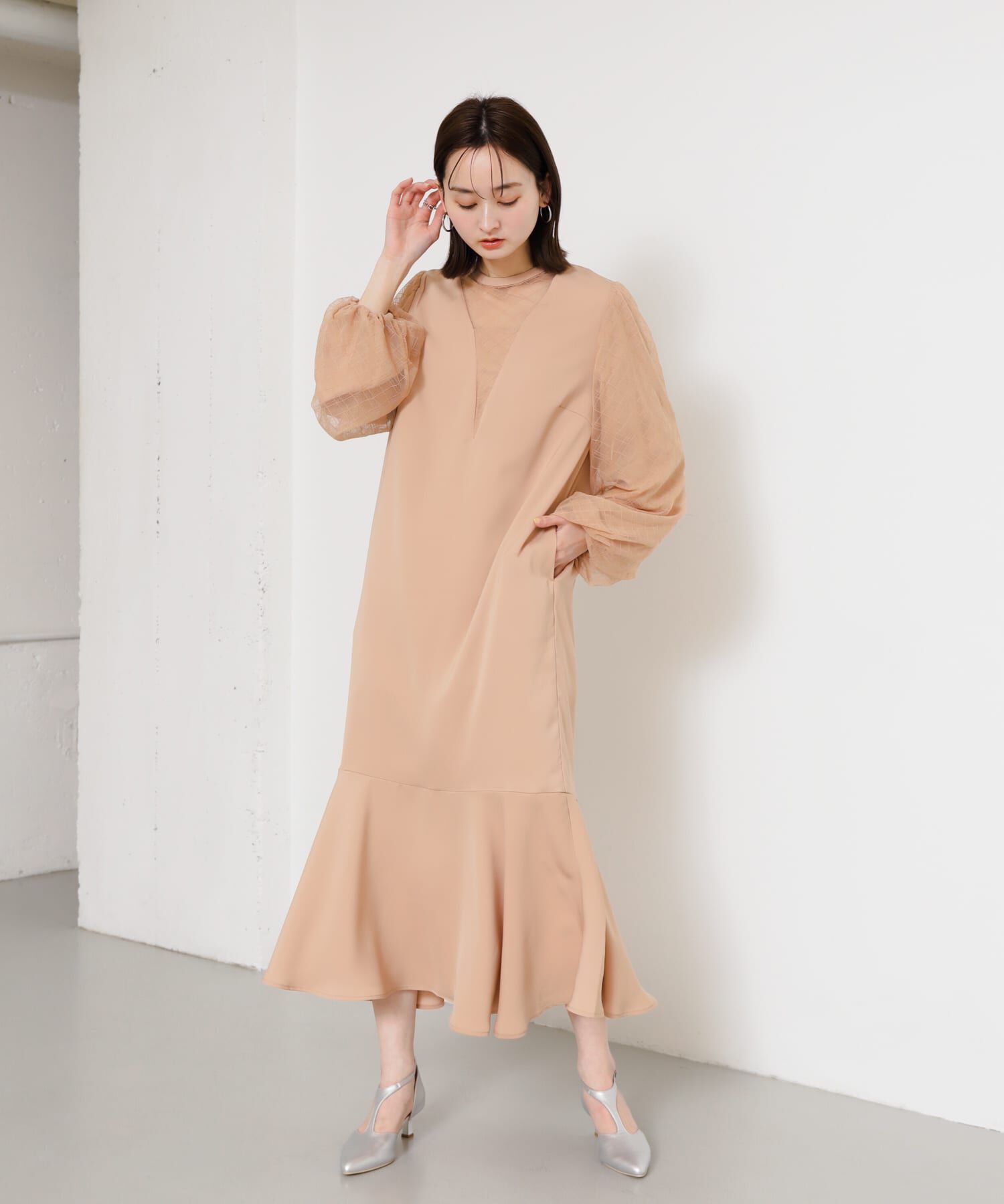 SENSE OF PLACE by URBAN RESEARCH「チェックシアーワンピース」|ワンピース|