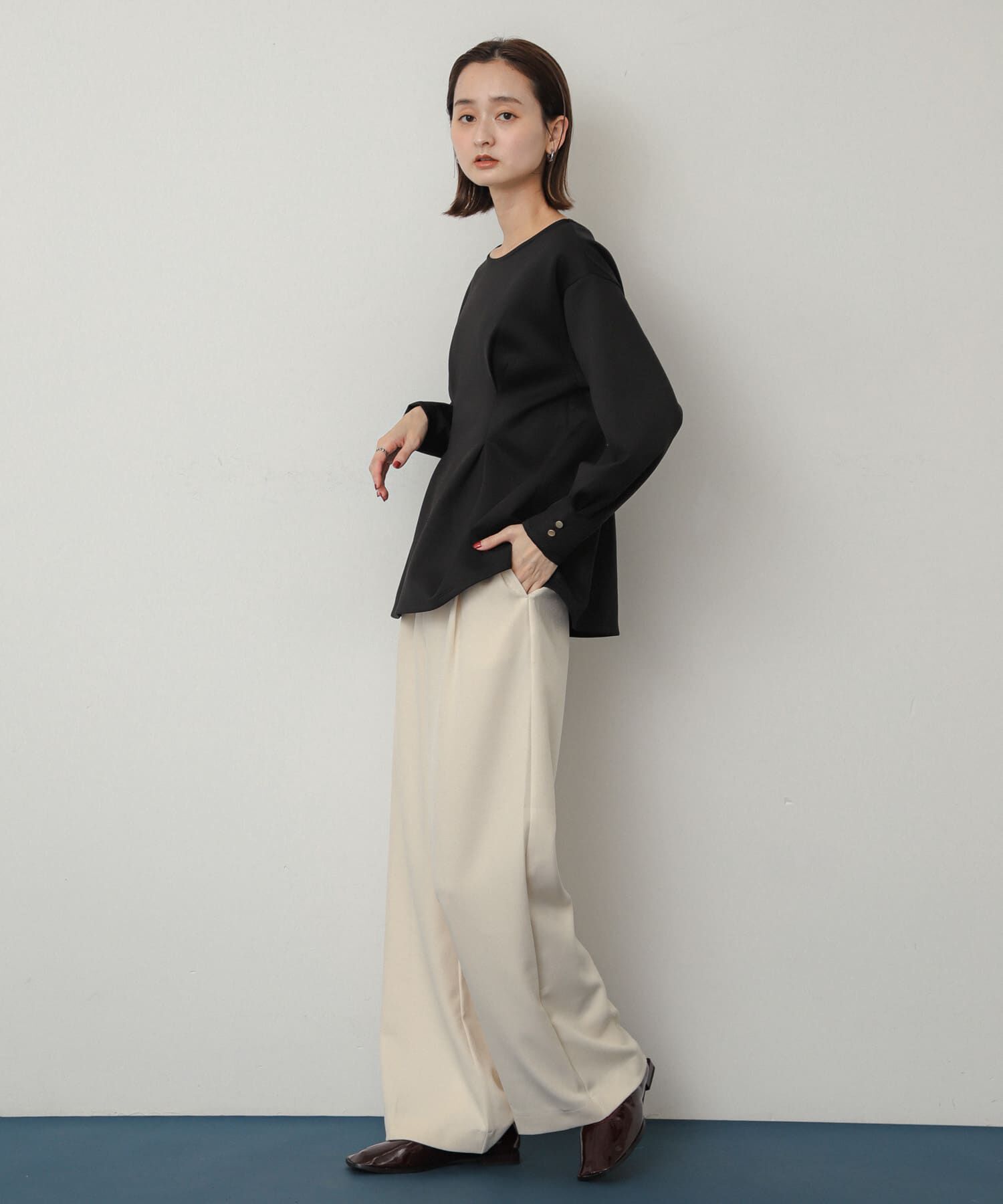 SENSE OF PLACE by URBAN RESEARCH「スクエアトゥフラットシューズ」|バレエシューズ|