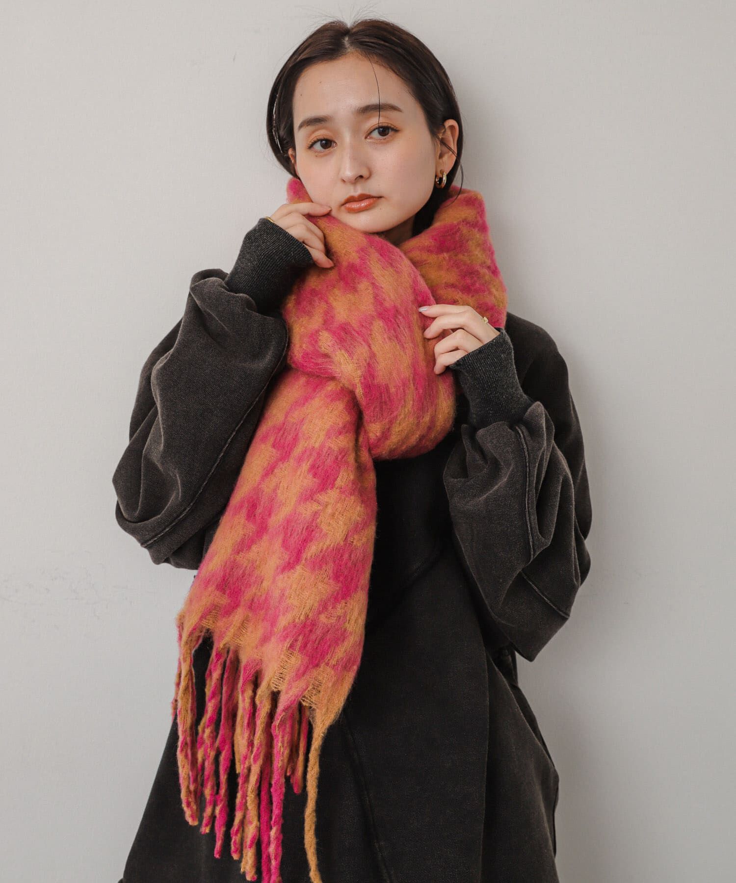 SENSE OF PLACE by URBAN RESEARCH「チドリガラストール」|マフラー|ピンク