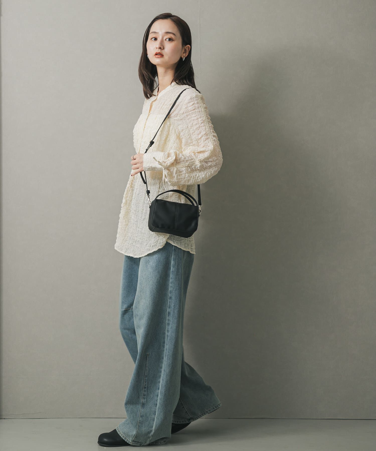 SENSE OF PLACE by URBAN RESEARCH「『防汚』2WAYセンターシームプチショルダーバッグ」|ハンドバッグ|