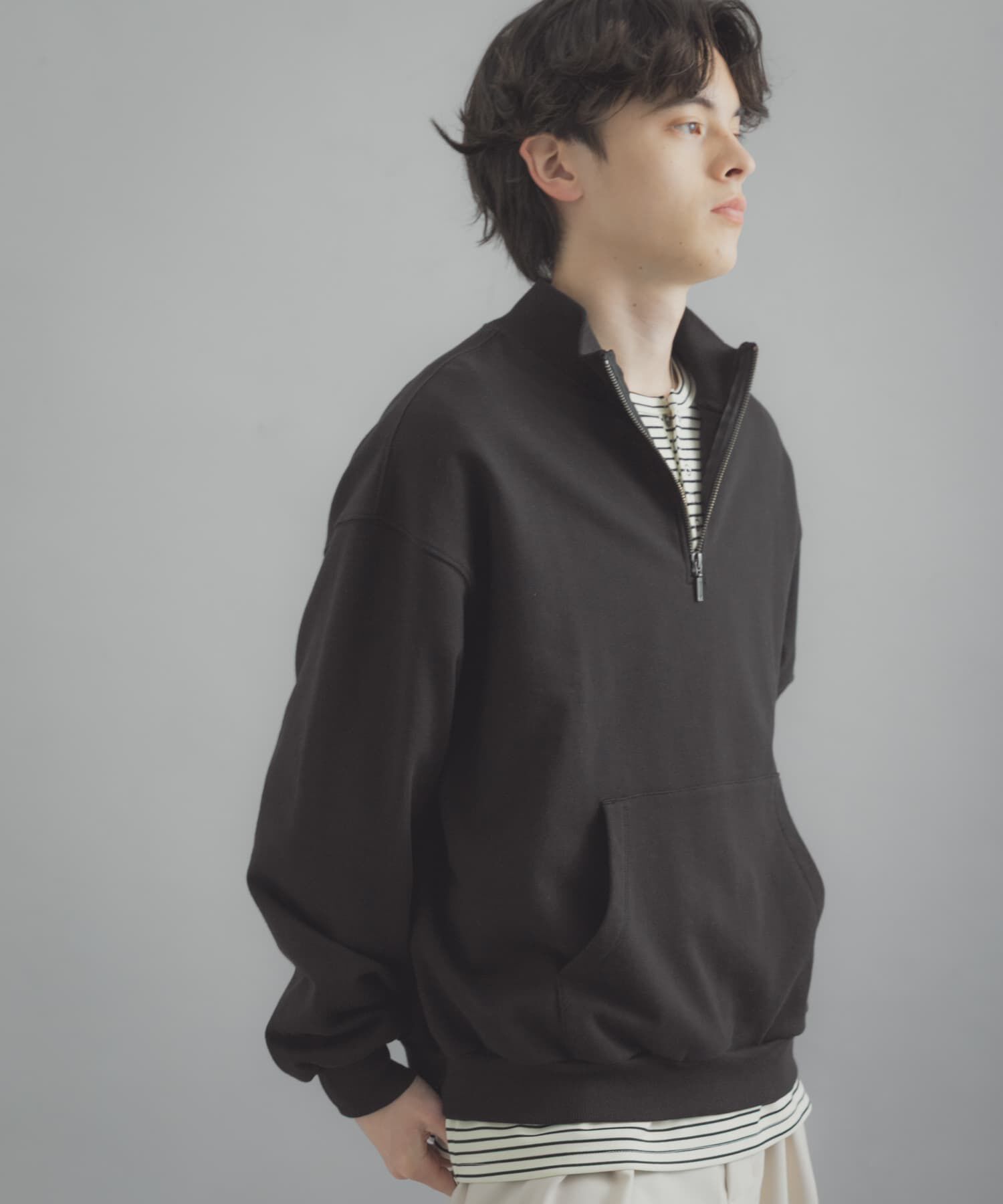 SENSE OF PLACE by URBAN RESEARCH「『洗濯可/撥水/防花粉』SKIN Proofハーフジップスウェット」|スウェット・ジャージ|