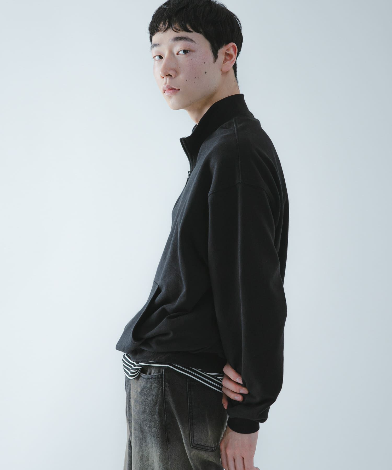 SENSE OF PLACE by URBAN RESEARCH「『洗濯可/撥水/防花粉』SKIN Proofハーフジップスウェット」|スウェット・ジャージ|