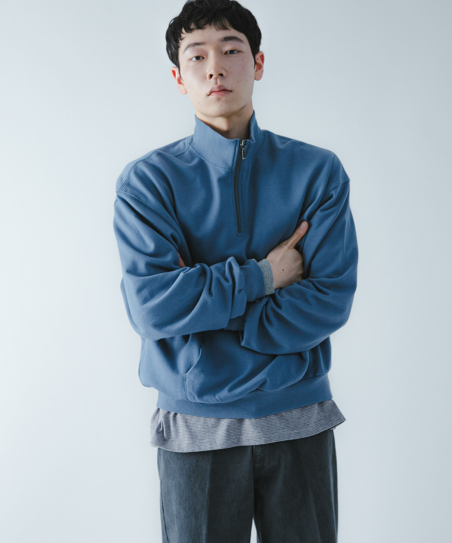 SENSE OF PLACE by URBAN RESEARCH「『洗濯可/撥水/防花粉』SKIN Proofハーフジップスウェット」|スウェット・ジャージ|