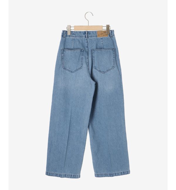 le.coeur blanc「タックワイドデニムパンツ」|デニム|